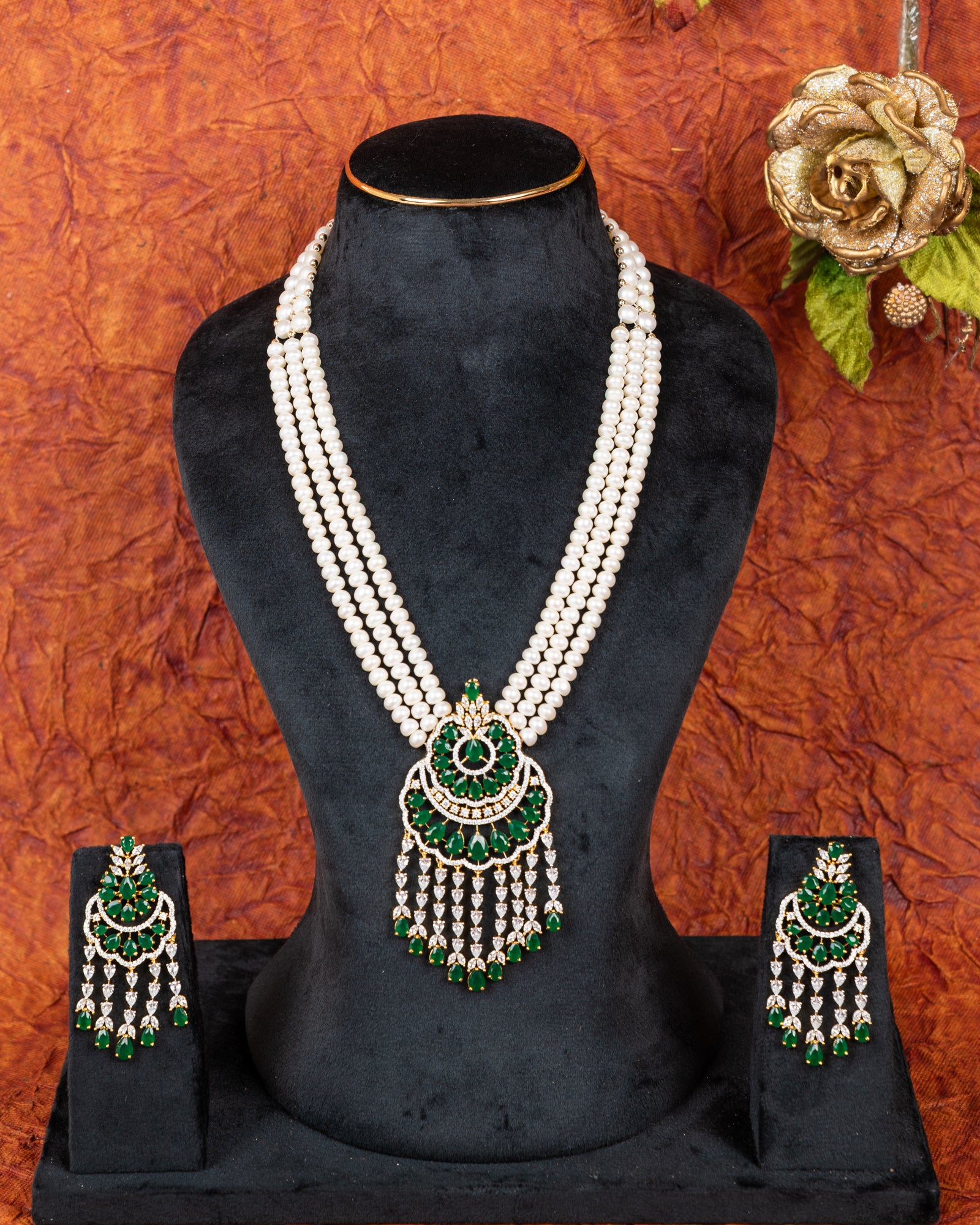 Authentic Real Natural Fresh Water Pearls Rani Haar Set With Certificate(D.No ADPRLS2671)
