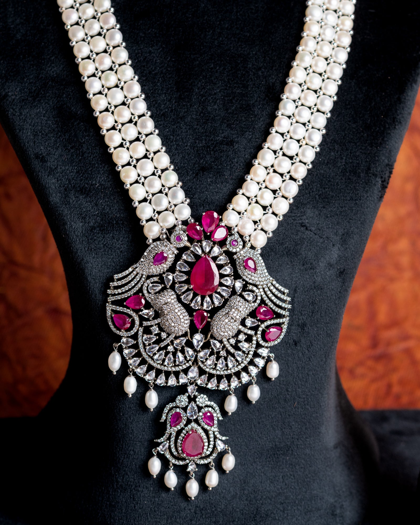 Authentic Real Natural Fresh Water Pearls Rani Haar Set With Certificate(D.No ADPRLS2672)