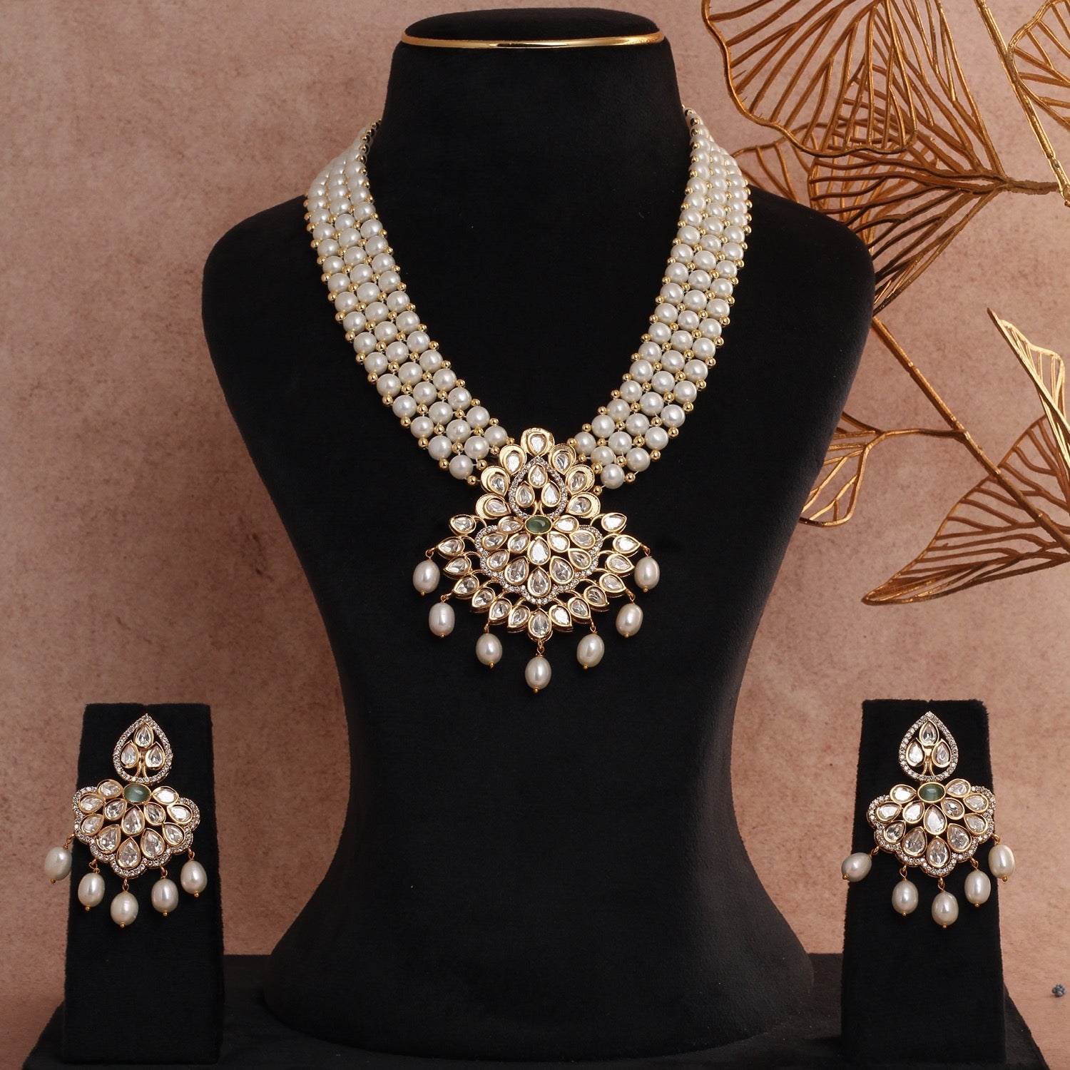 Authentic Hyderabadi Real Pearls Set For Women With Certificate(D.No ADPRLS2678)
