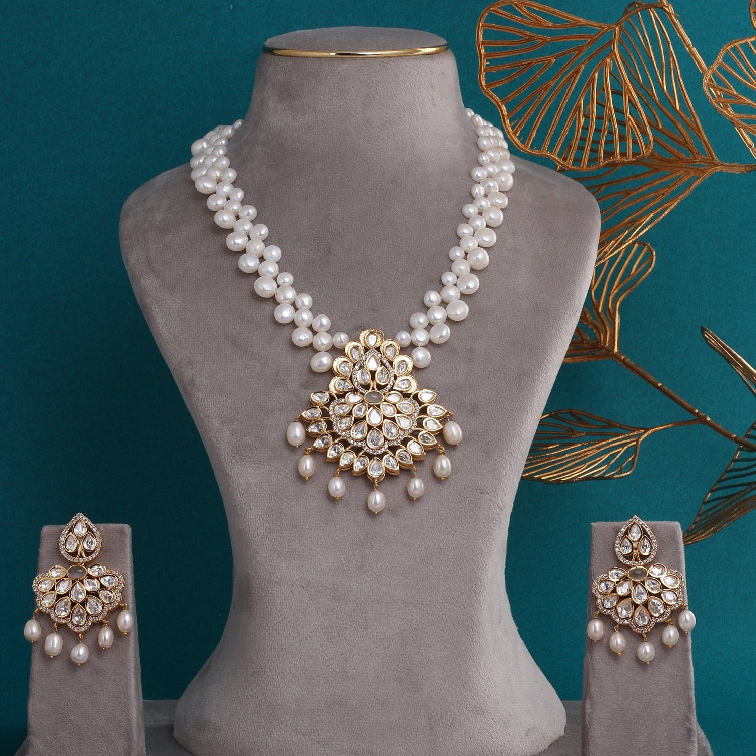 Authentic Hyderabadi Real Pearls Set For Women With Certificate(D.No ADPRLS2680)