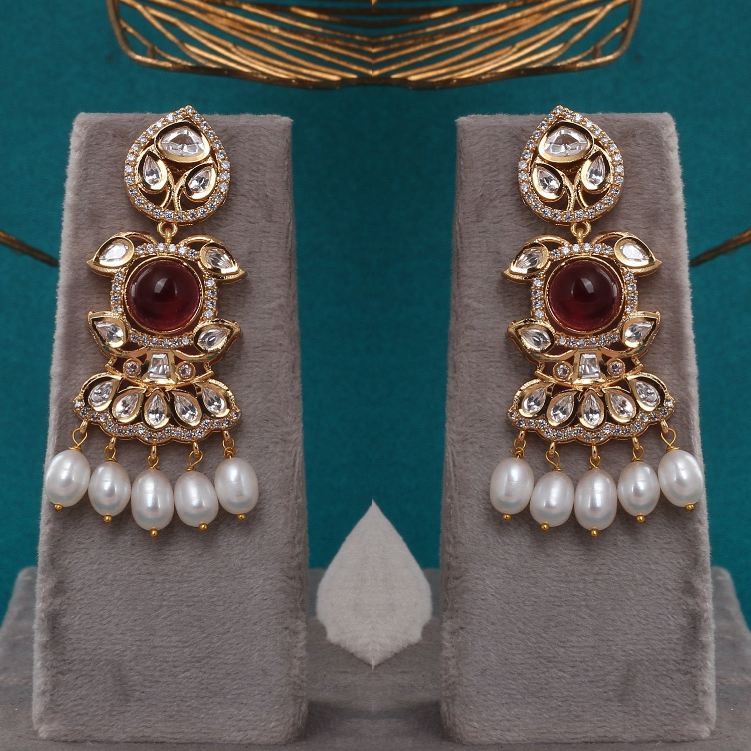 Authentic Hyderabadi Real Button Pearls Set For Women With Certificate(D.No ADPRLS2681)