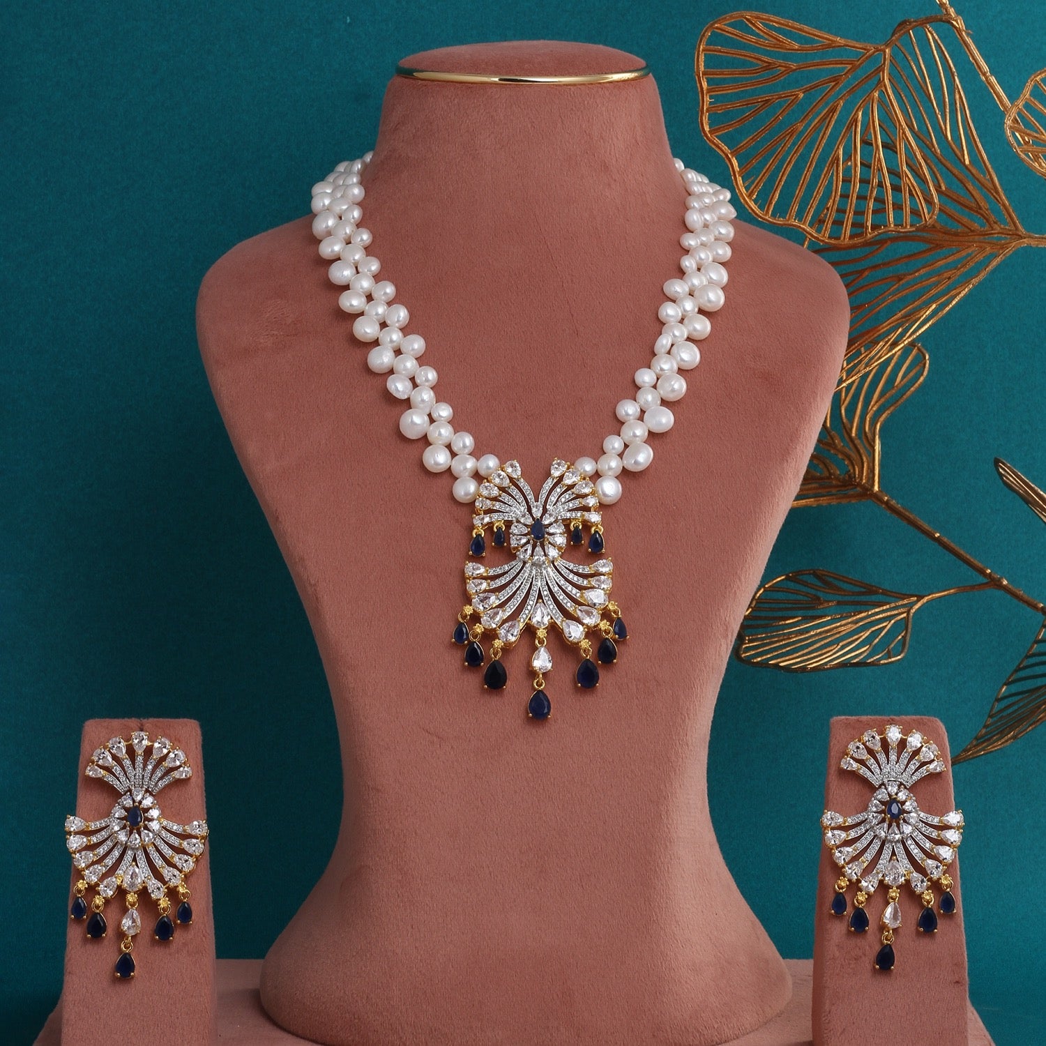 Authentic Hyderabadi Real Button Pearls Set For Women With Certificate(D.No ADPRLS2684)