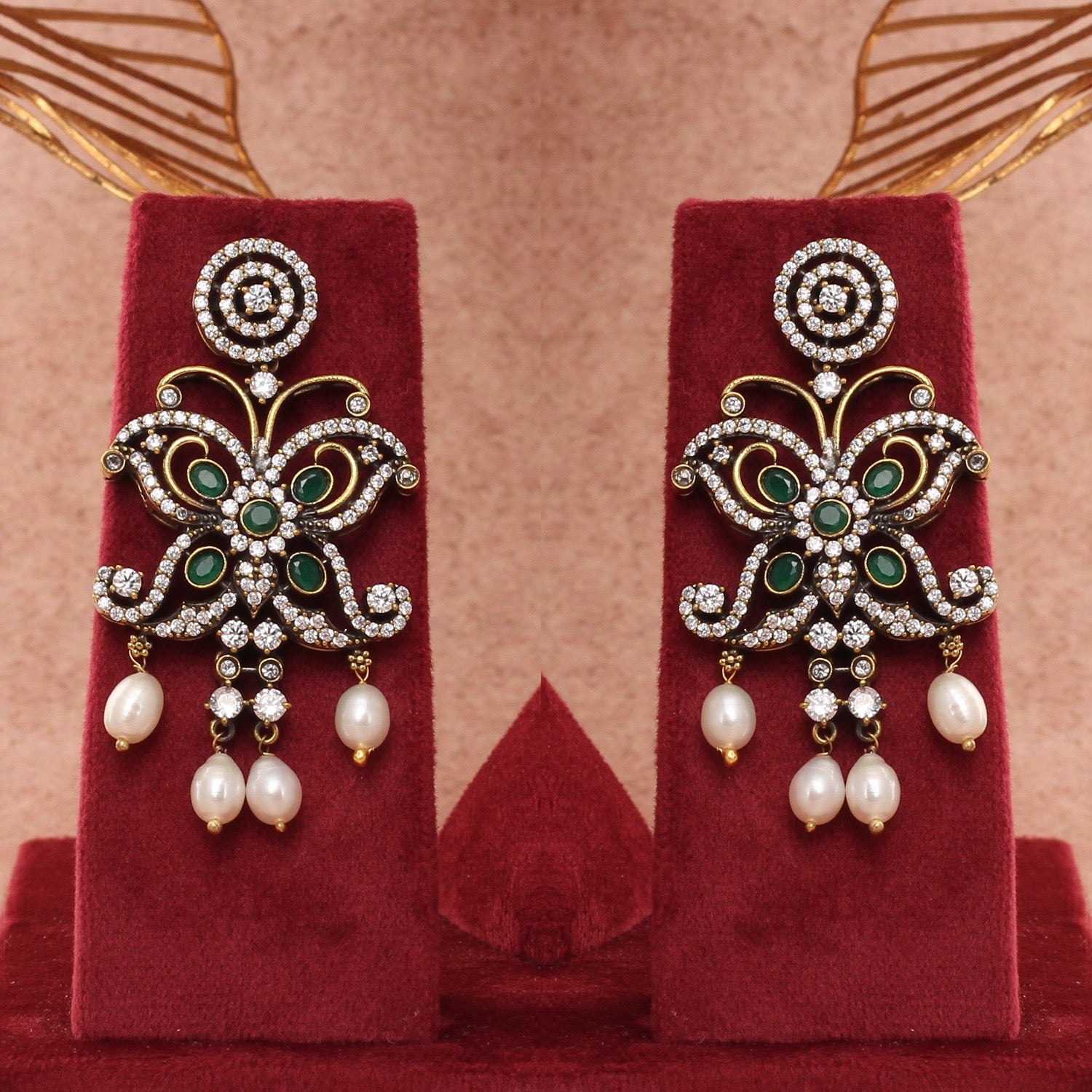 Authentic Hyderabadi Real Button Pearls Set For Women With Certificate(D.No ADPRLS2688)