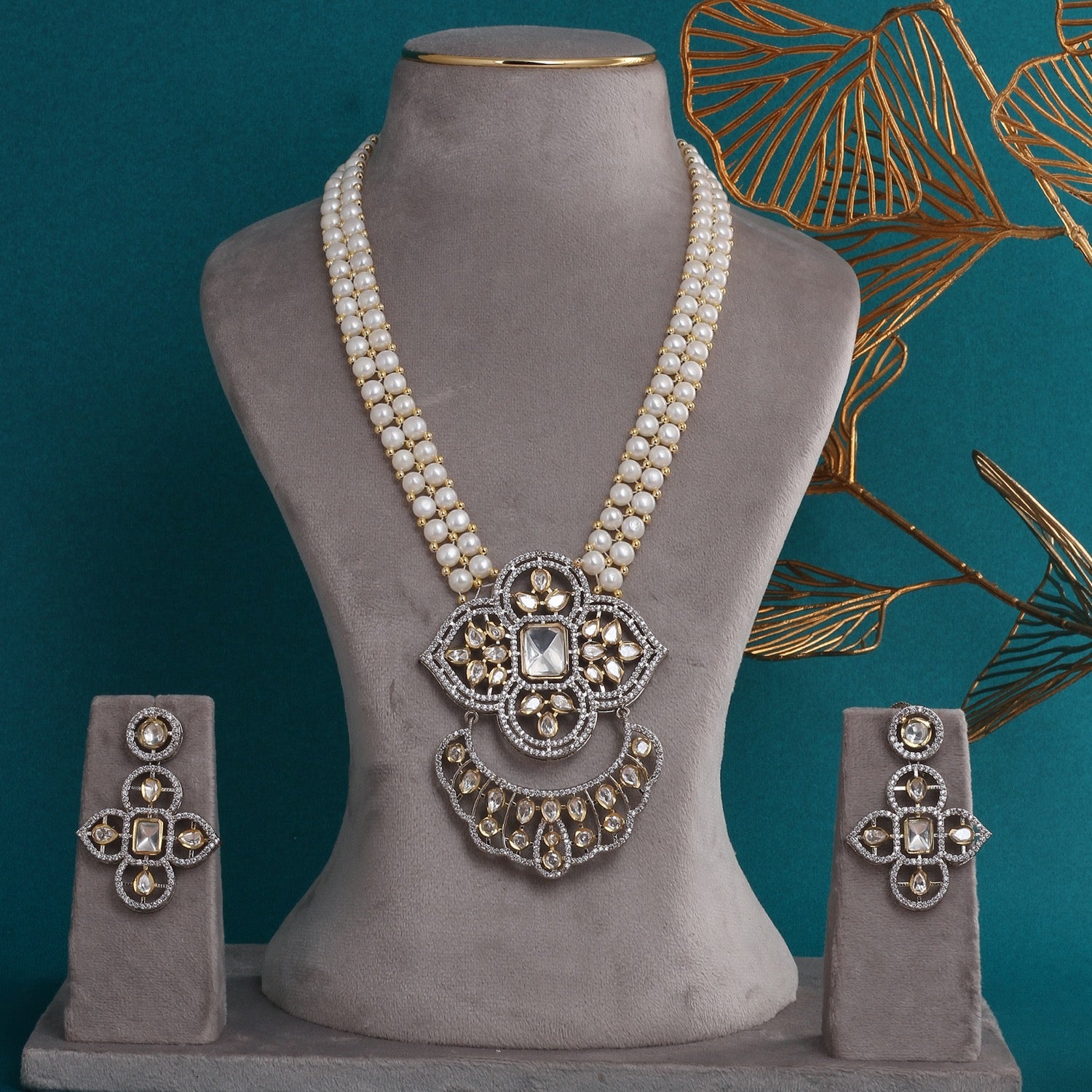 Authentic Hyderabadi Real Button Pearls Set For Women With Certificate(D.No ADPRLS2694)