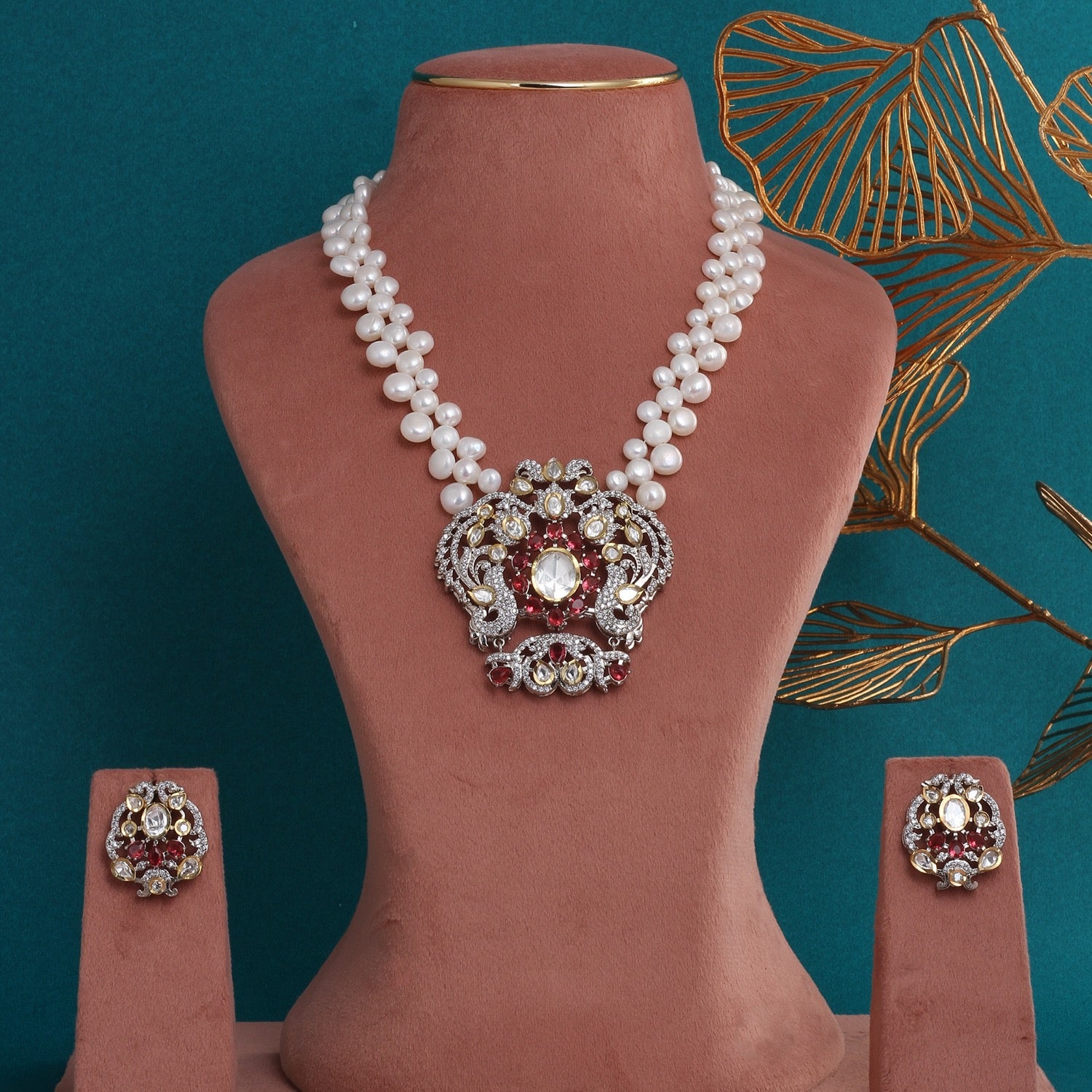 Authentic Hyderabadi Real Button Pearls Set For Women With Certificate(D.No ADPRLS2695)