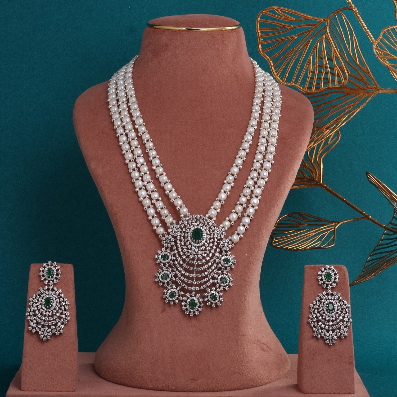 Authentic Hyderabadi Real Button Pearls Set For Women With Certificate(D.No ADPRLS2697)