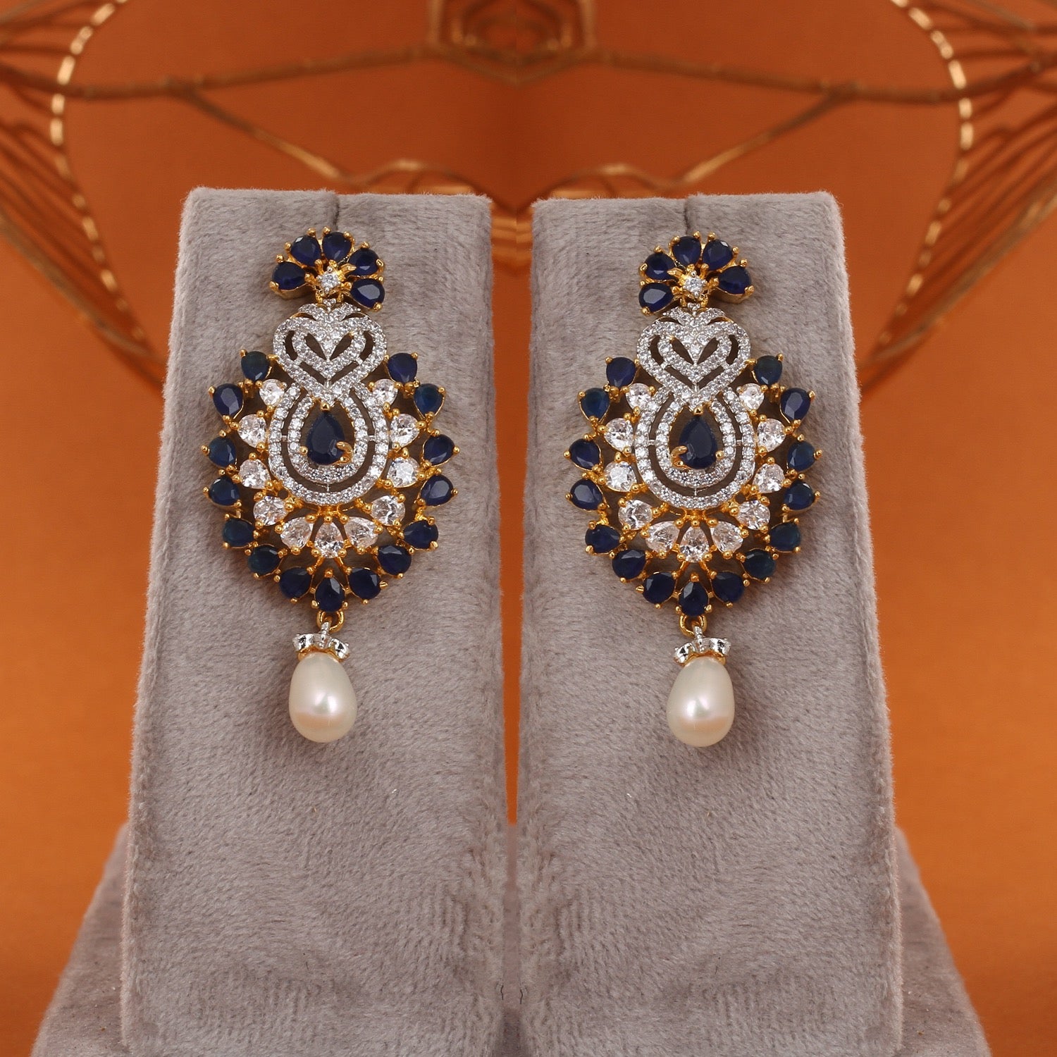 Genuine Natural Freshwater Button Pearl Jewelry Set With Certificate(D.No ADPRLS2759)