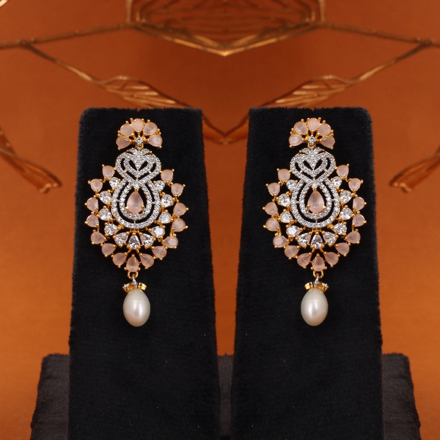 Genuine Natural Freshwater Button Pearl Jewelry Set With Certificate(D.No ADPRLS2760)