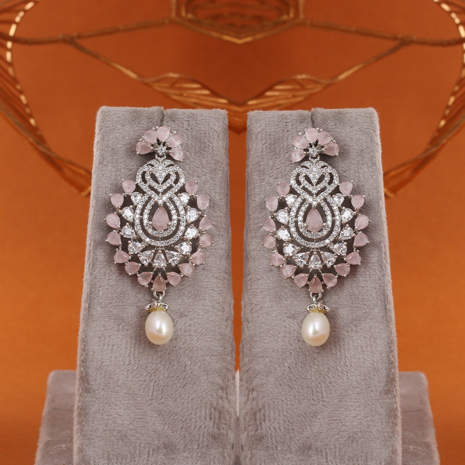 Genuine Natural Freshwater Button Pearl Jewelry Set With Certificate(D.No ADPRLS2762)