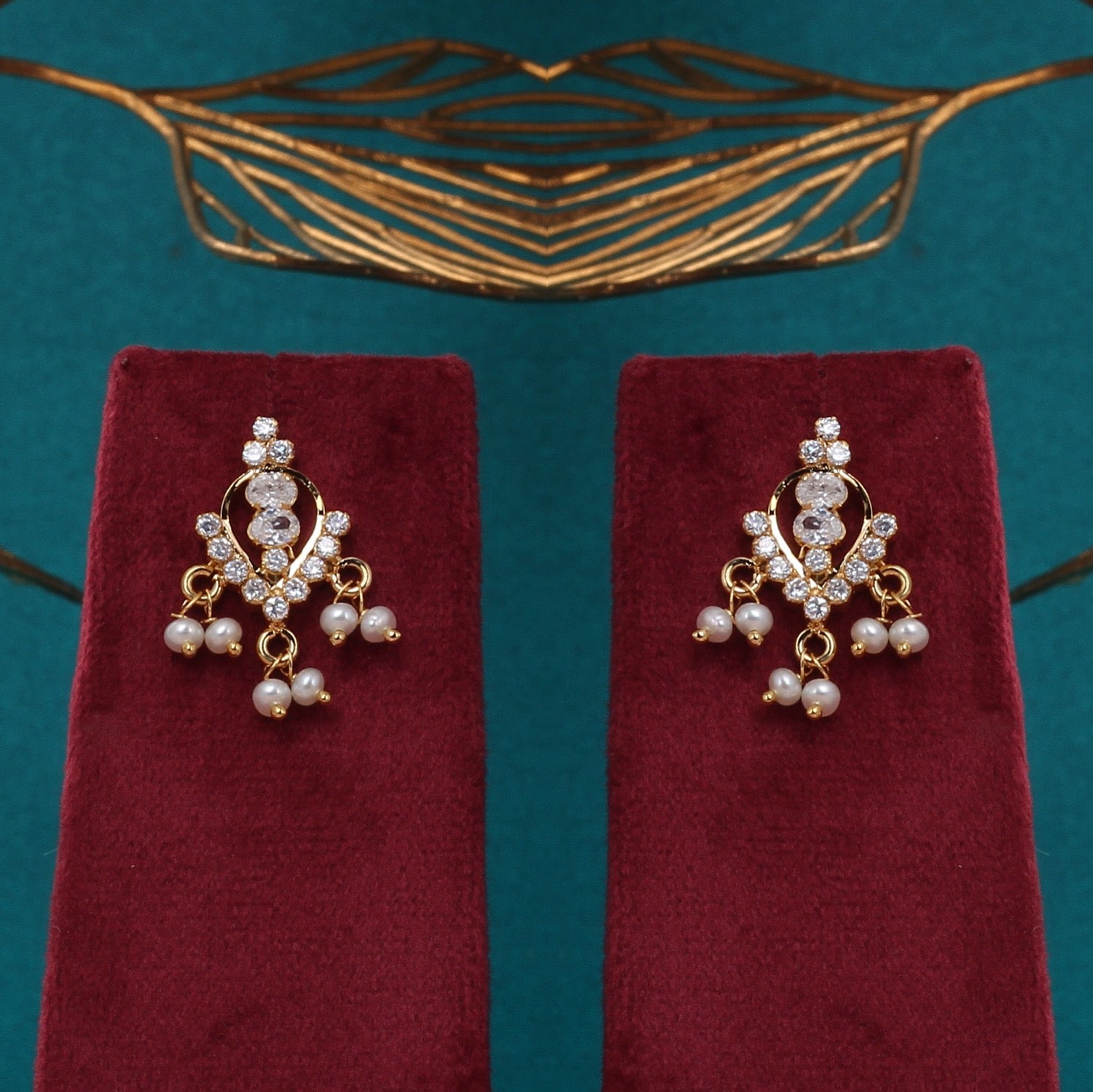 Handcrafted Double-String Authentic Pearl Jewelry Set With Certificate(D.No ADPRLS2767)