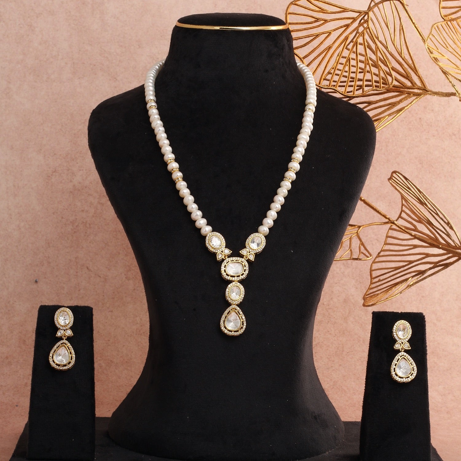 Classic Single Strand Real Pearl Set With Certificate,for Women gIRLS(D.No ADPRLS2771)