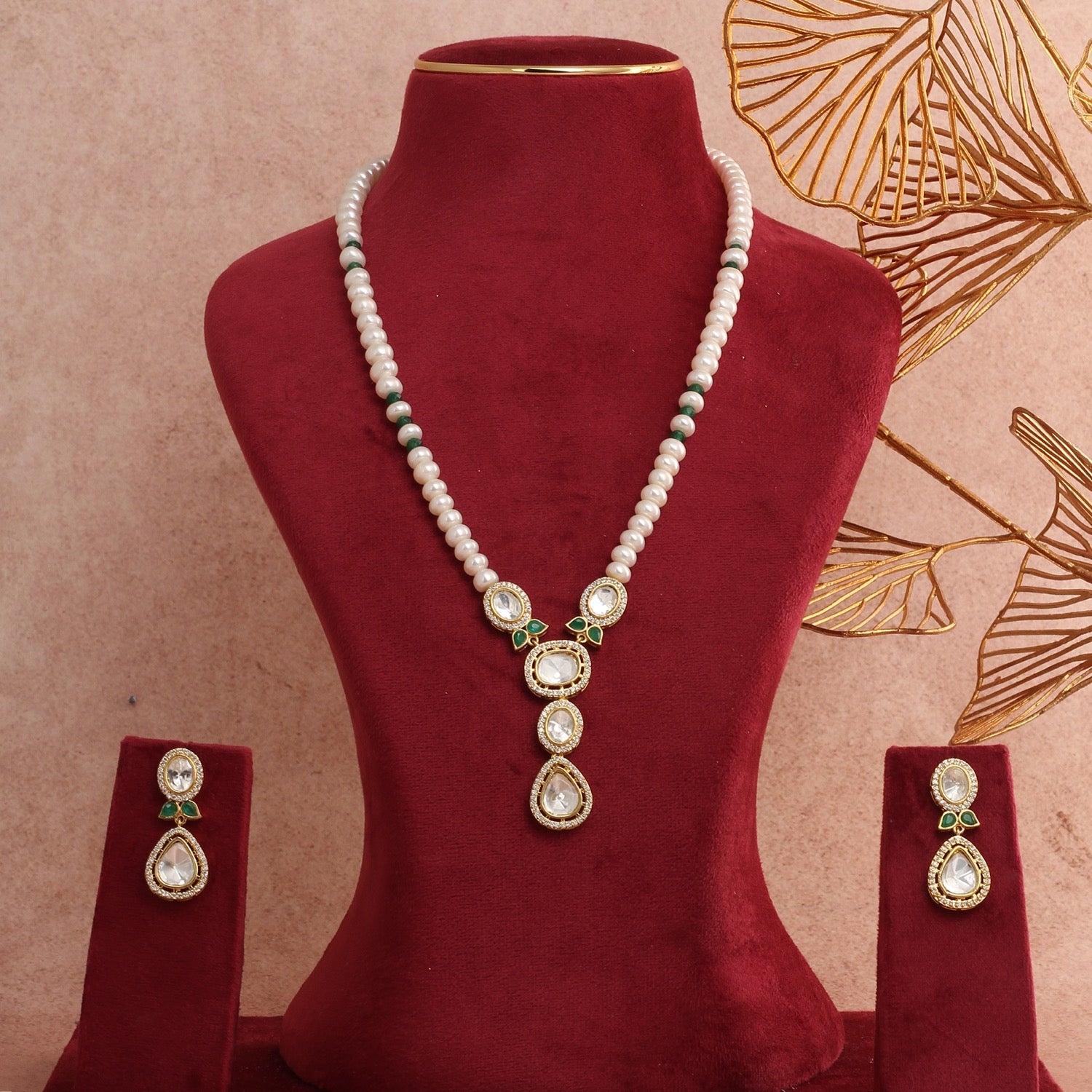 Classic Single Strand Real Pearl Set With Certificate,for Women gIRLS(D.No ADPRLS2773)