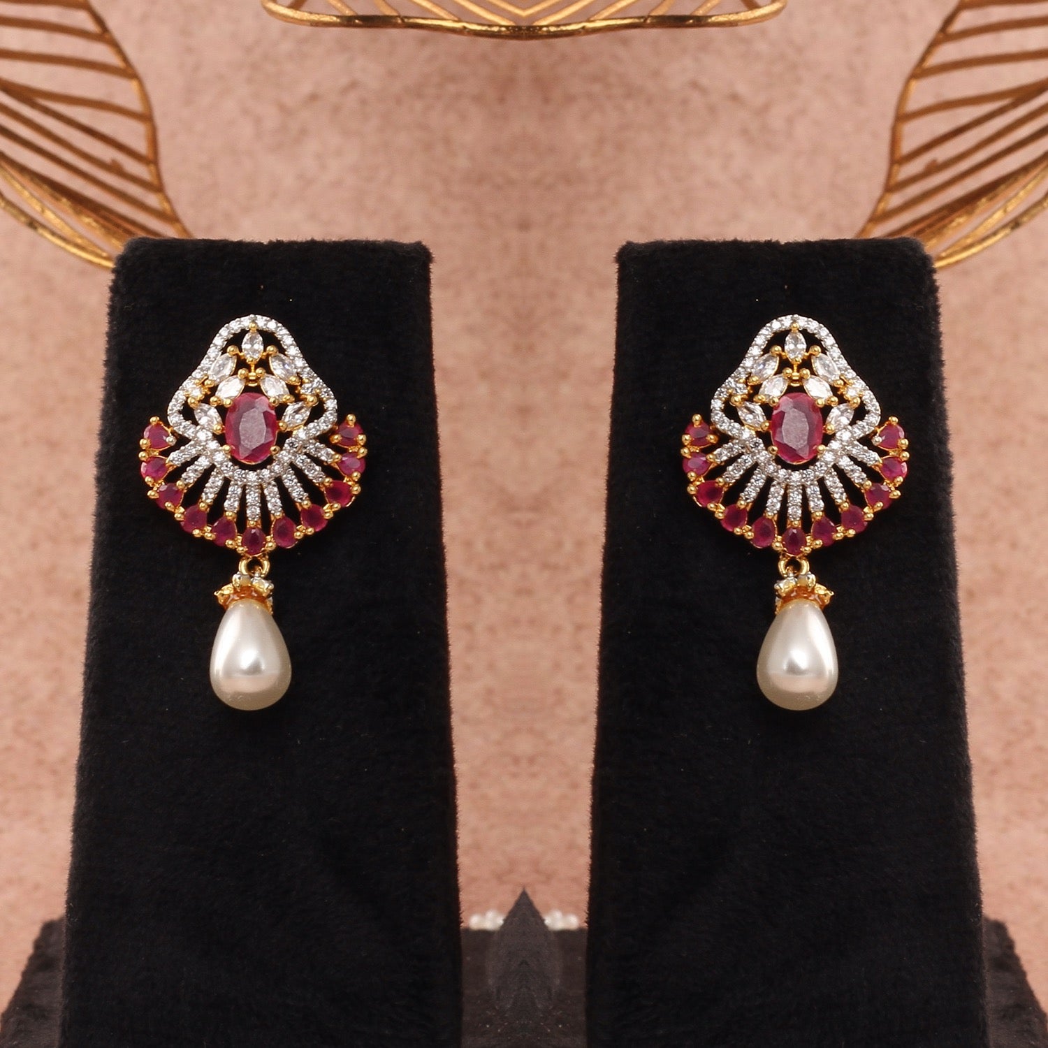 Authentic Triple-Layer Barook Pearls Necklace Set With Certificate(D.No ADPRLS2800)