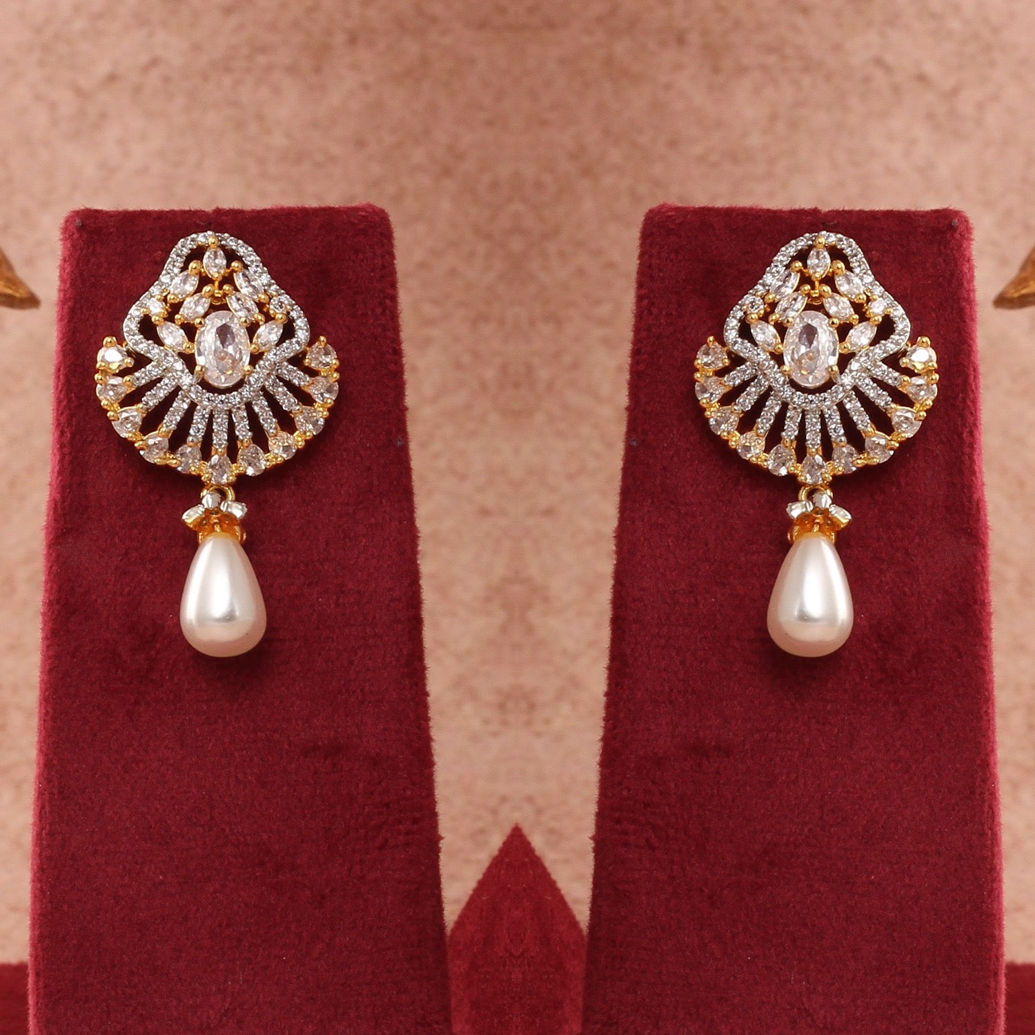 Authentic Triple-Layer Barook Pearls Necklace Set With Certificate(D.No ADPRLS2801)