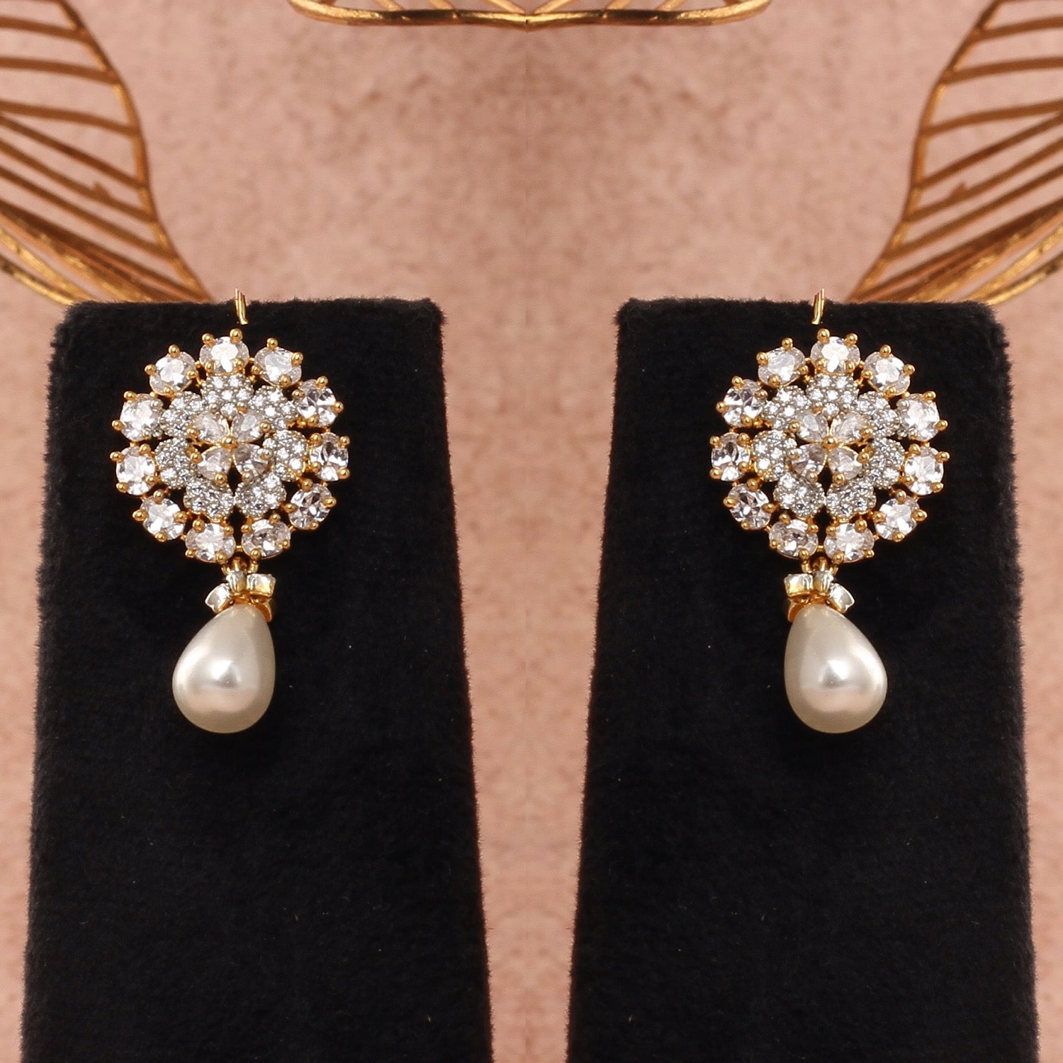 Classic Multi-Color Real Pearl Necklace Set With Pearl Drop Earrings For Women Girls With Certificate(D.No ADPRLS2805)