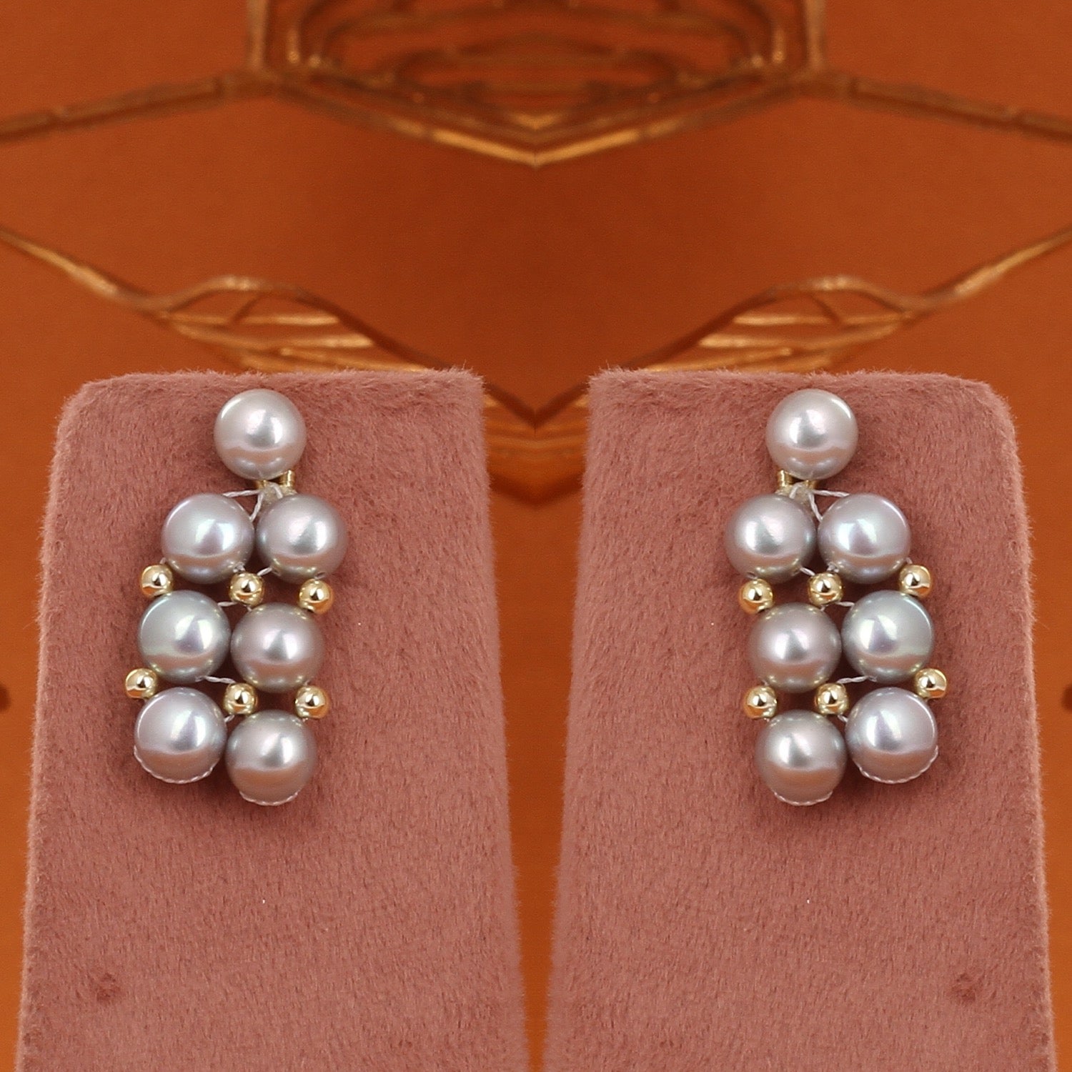 Authentic Real Natural Fresh Water Button Pearl Necklace Set With Certificate(D.No ADPRLS2858)