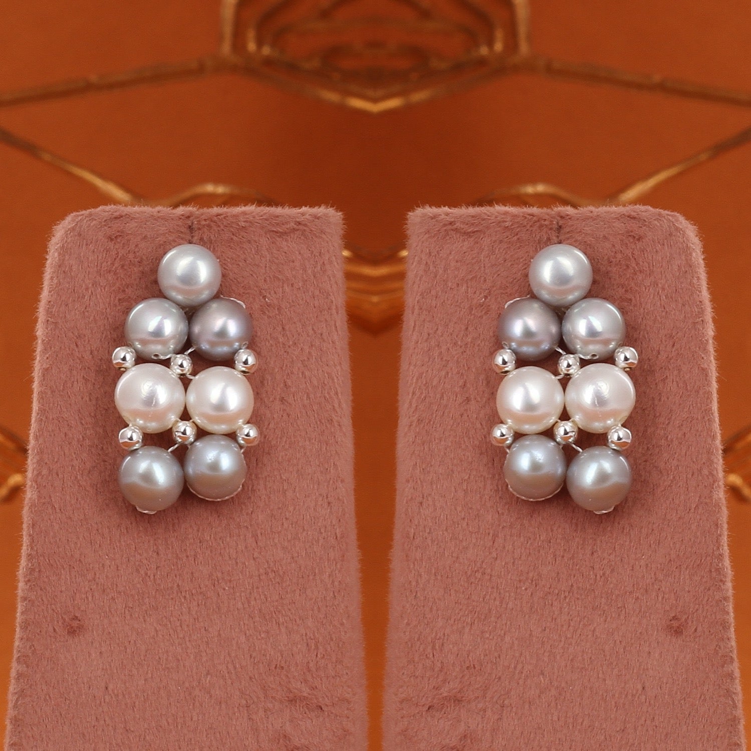 Authentic Real Natural Fresh Water Button Pearl Necklace Set With Certificate(D.No ADPRLS2862)