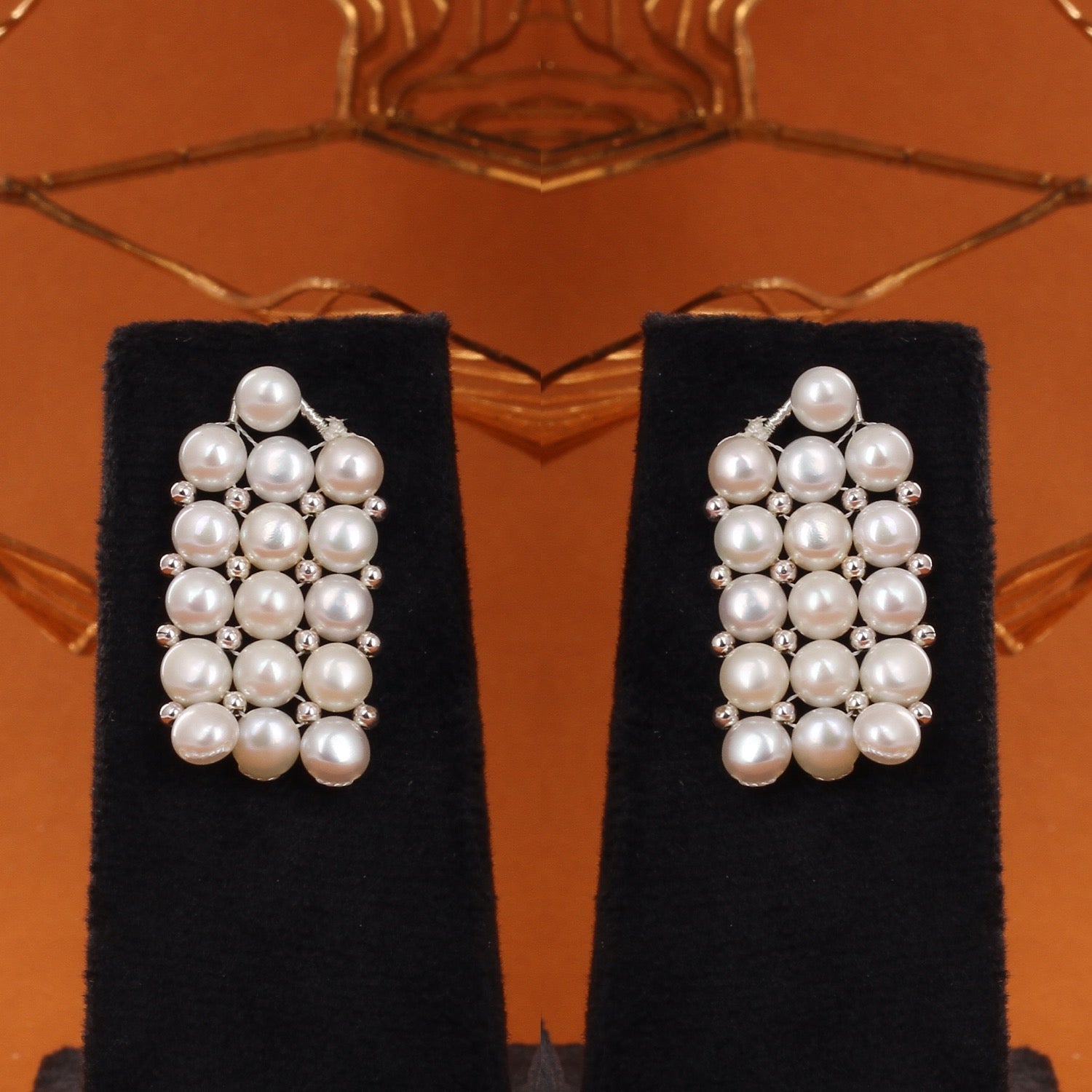 Authentic Real Natural Fresh Water Button Pearl Necklace Set With Certificate(D.No ADPRLS2865)