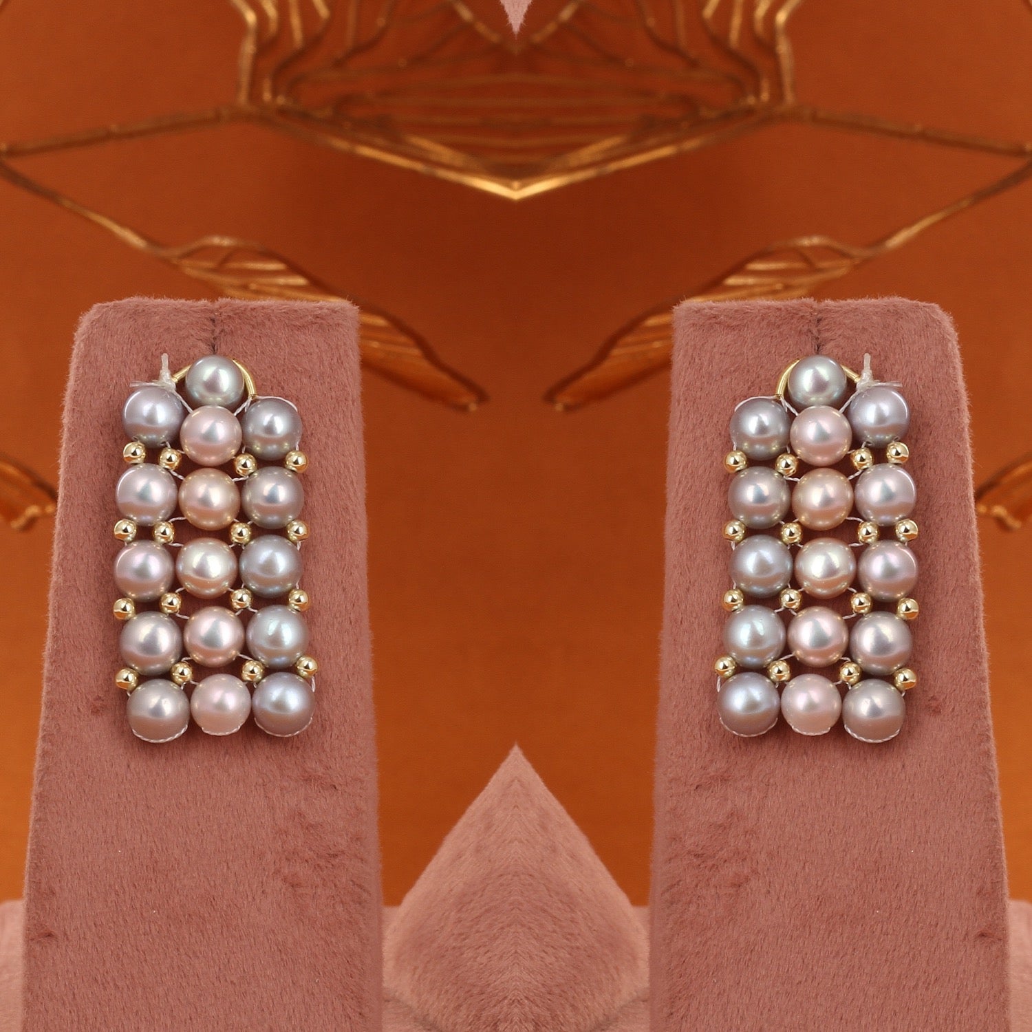 Authentic Real Natural Fresh Water Button Pearl Necklace Set With Certificate(D.No ADPRLS2868)