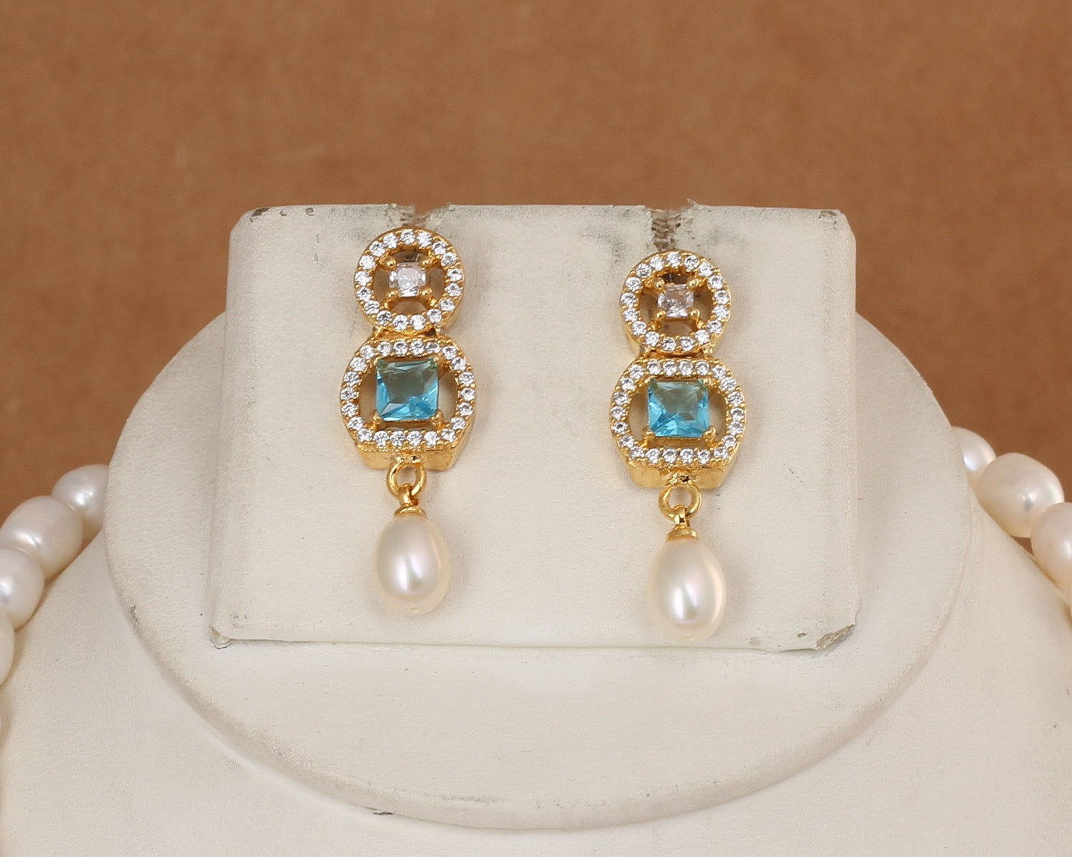 Authentic Natural Freshwater Single String Real Pearl Necklace Set With Certificate(D.No ADPRLS2923)