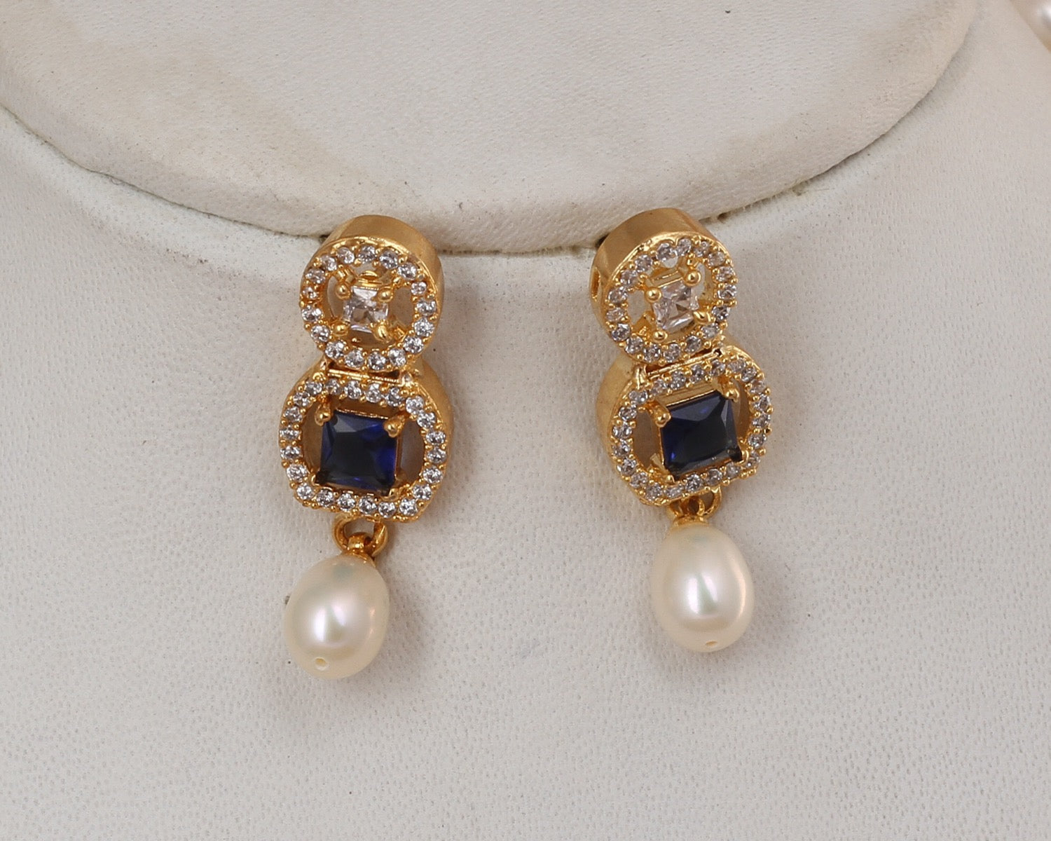 Authentic Natural Freshwater Single String Real Pearl Necklace Set With Certificate(D.No ADPRLS2924)