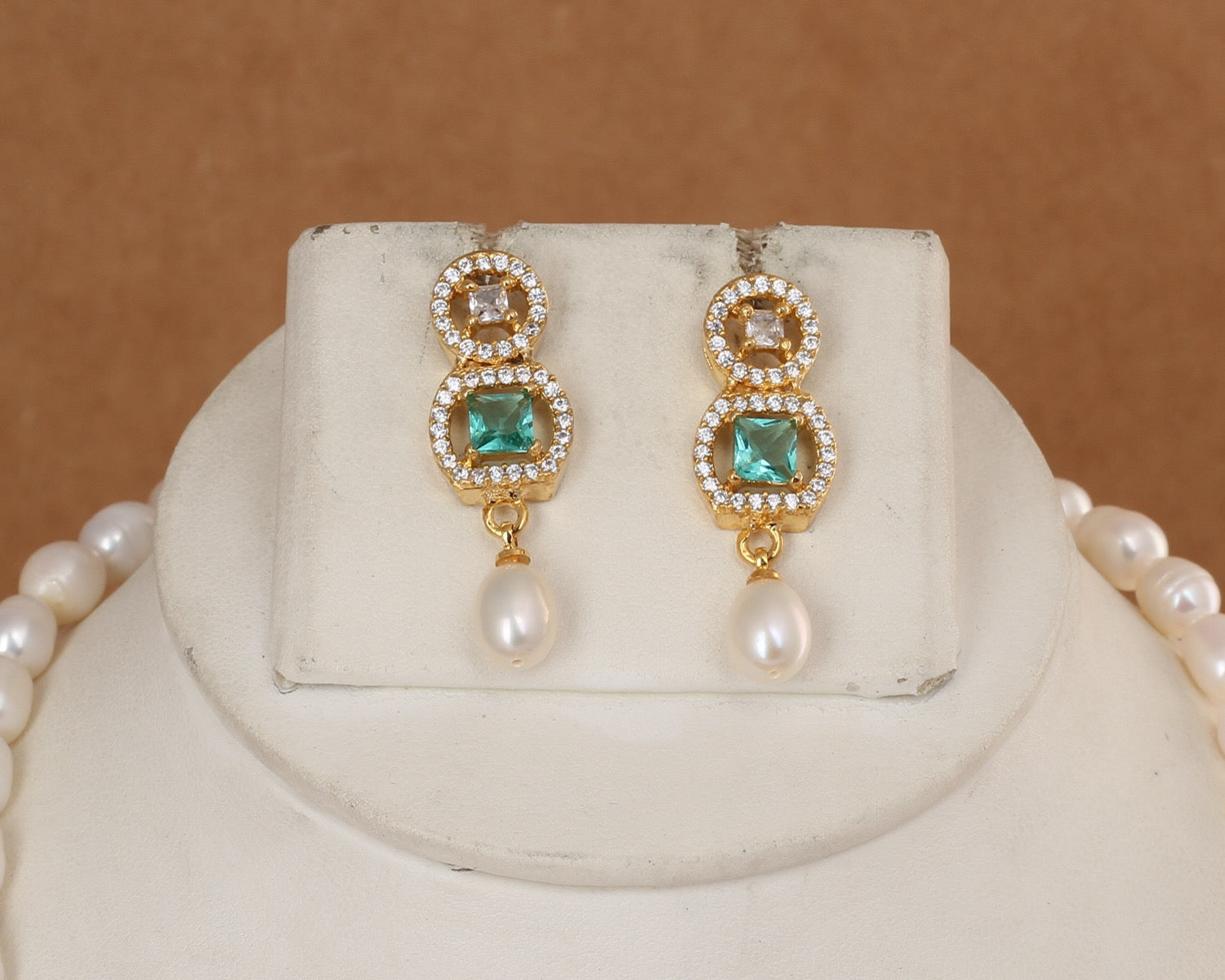 Authentic Natural Freshwater Single String Real Pearl Necklace Set With Certificate(D.No ADPRLS2928)