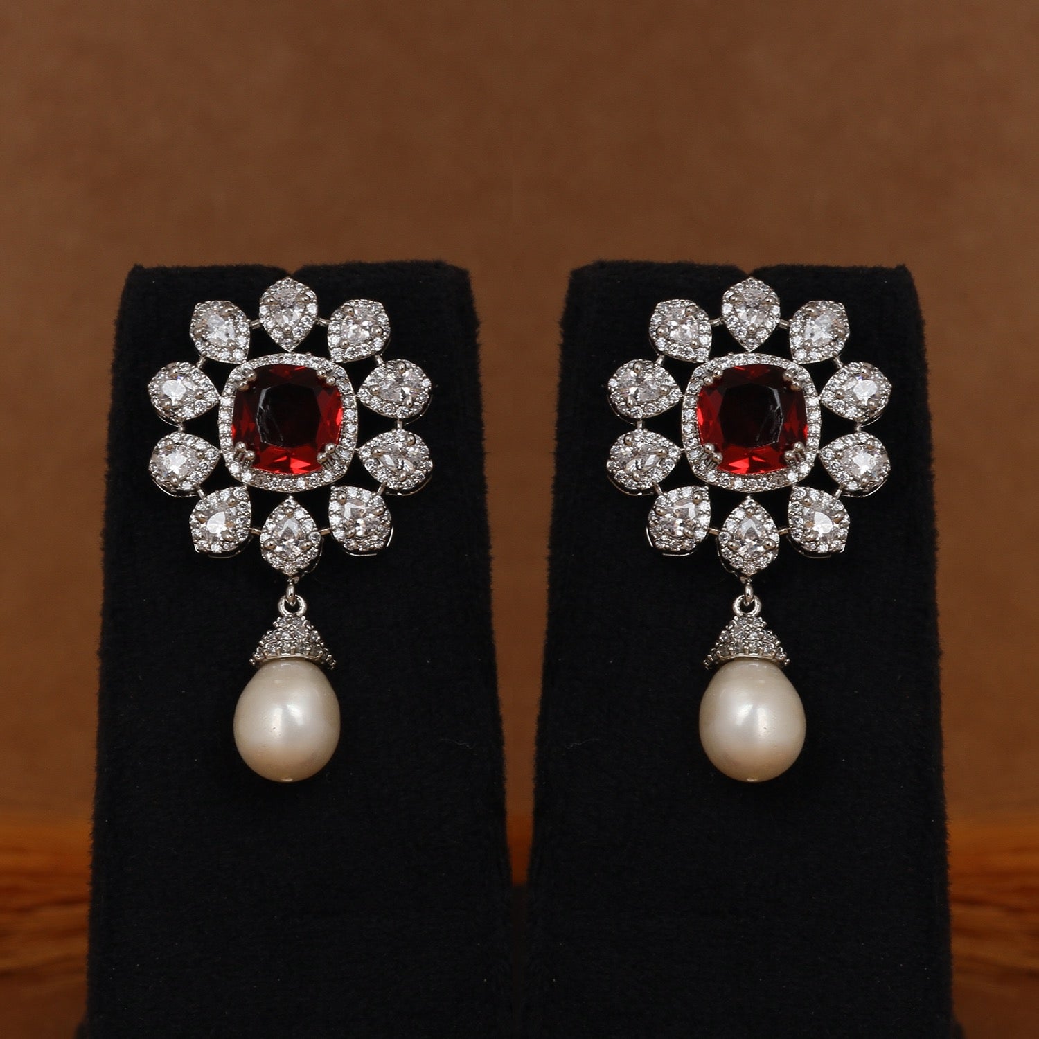 Real Double Line Natural Freshwater Pearl Necklace Set For Women With Certificate(D.No ADPRLS2946)