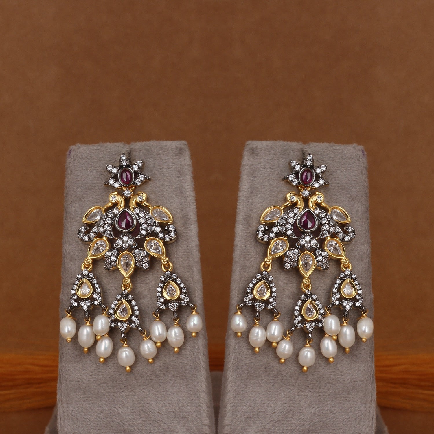 Real Hyderabadi Natural Freshwater Pearl Necklace Set For Women With Certificate(D.No ADPRLS2955)