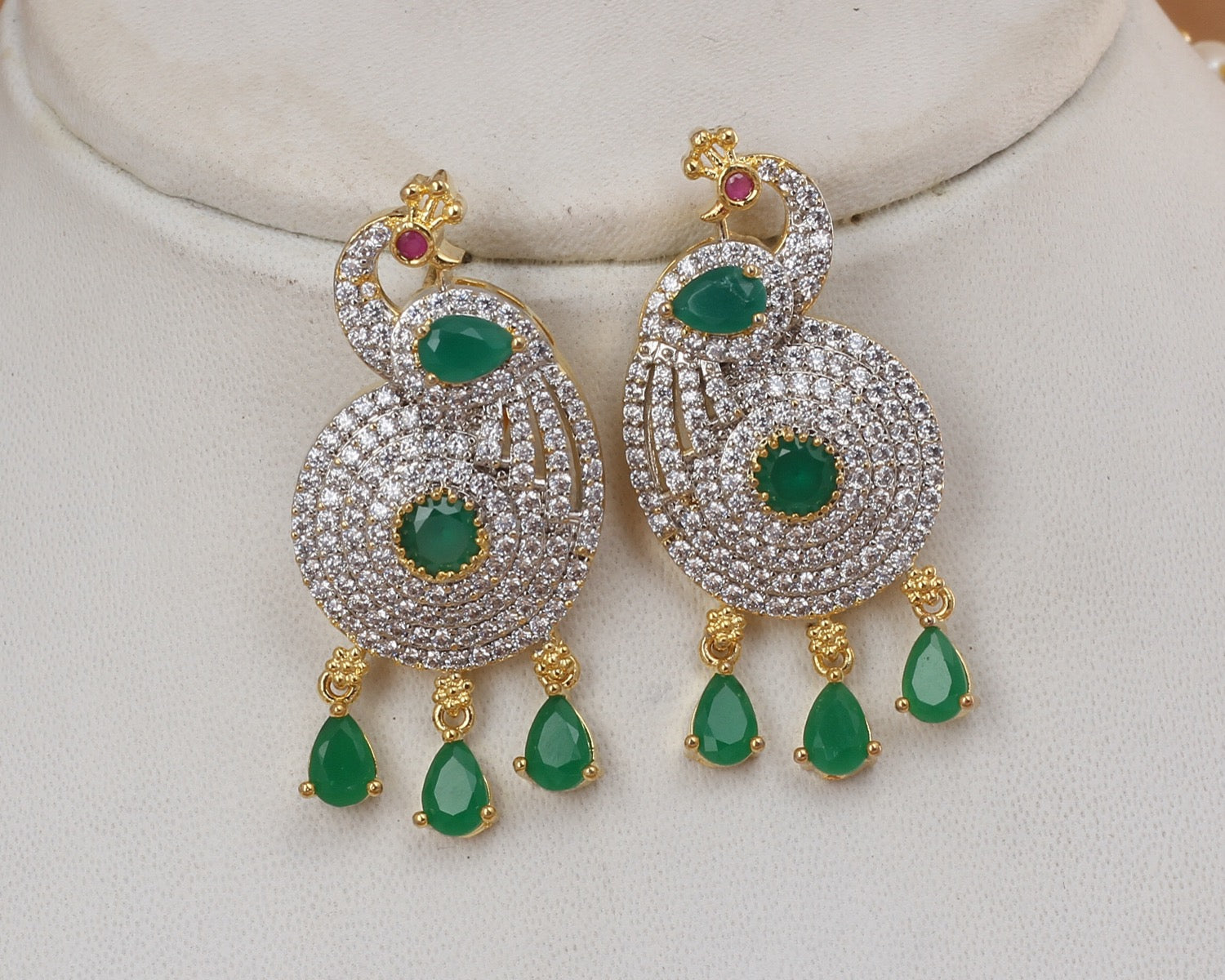 Real Hyderabadi Natural Freshwater Button Pearl Necklace Set For Women With Certificate(D.No ADPRLS2958)