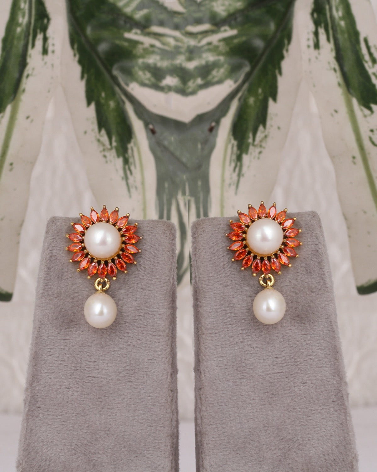 Authentic Real Natural Freshwater Button Pearl Necklace Set For Women With Certificate(D.No ADPRLS3098)