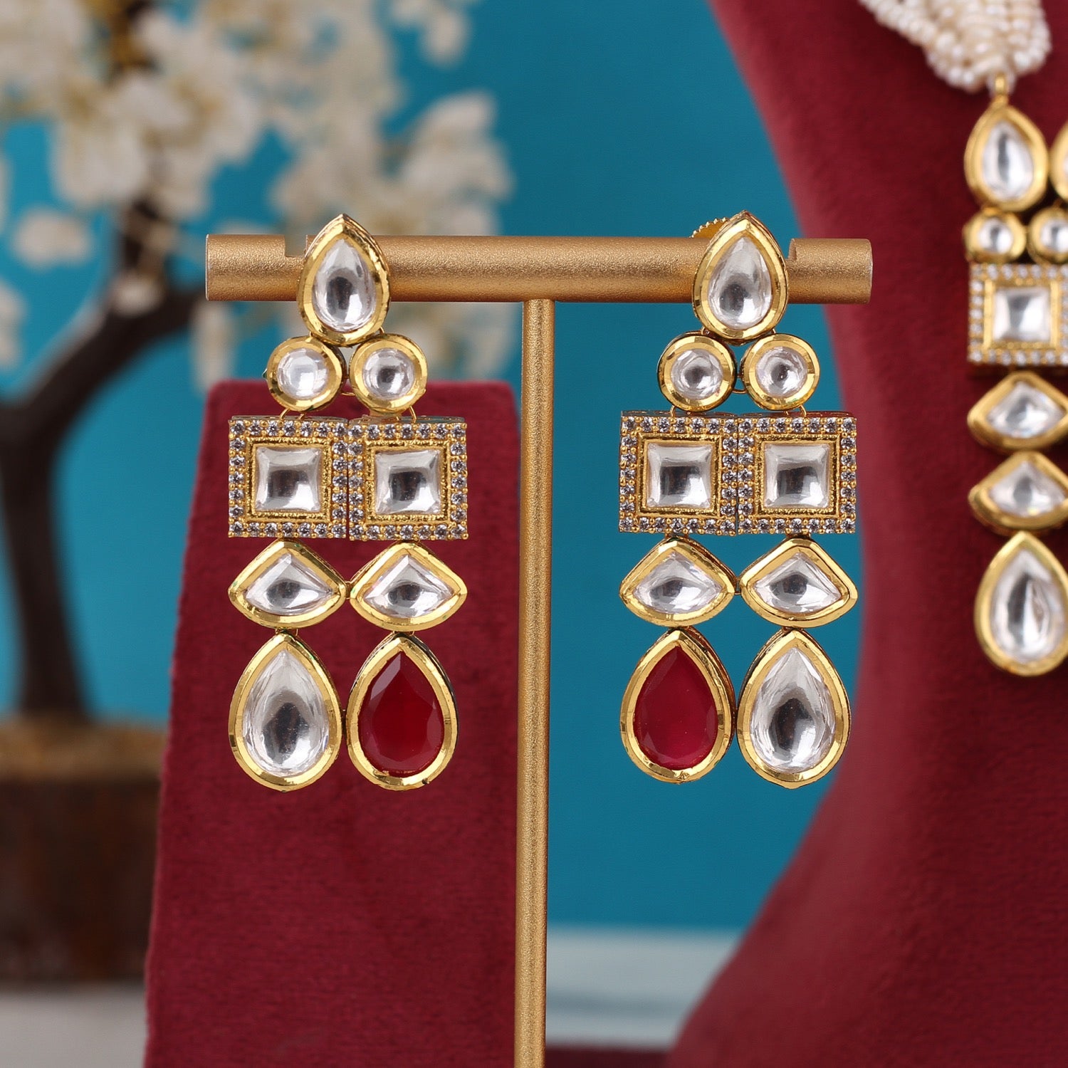 Real Seed Pearls With Kundan Stone Pendant Set For Women,With Certificate(D.No ADPRLS3323)