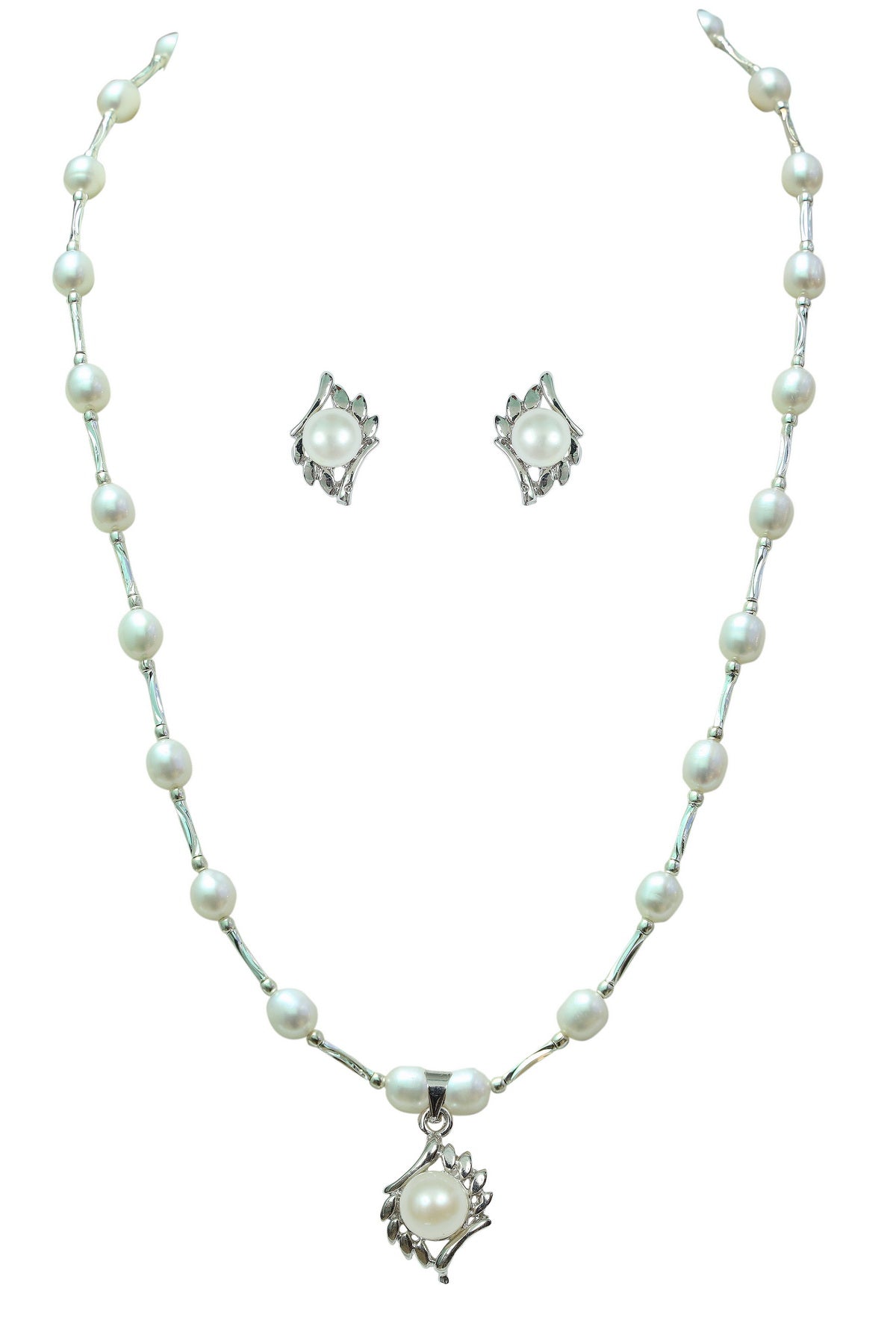 Real Natural Fresh Water Pearl Set With Certificate(D.No ADPRLS786)