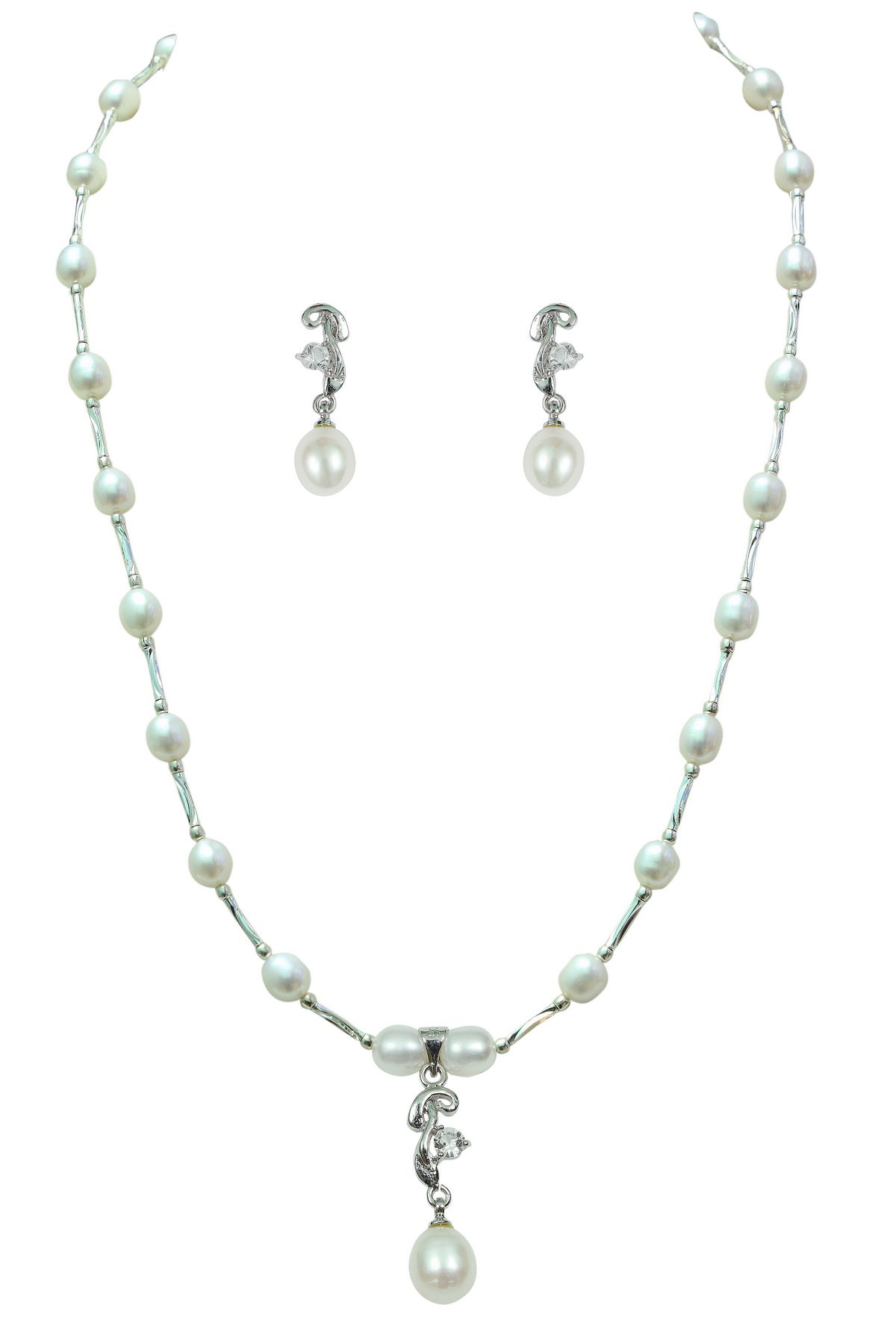 Real Natural Fresh Water Pearl Set With Certificate(D.No ADPRLS794)