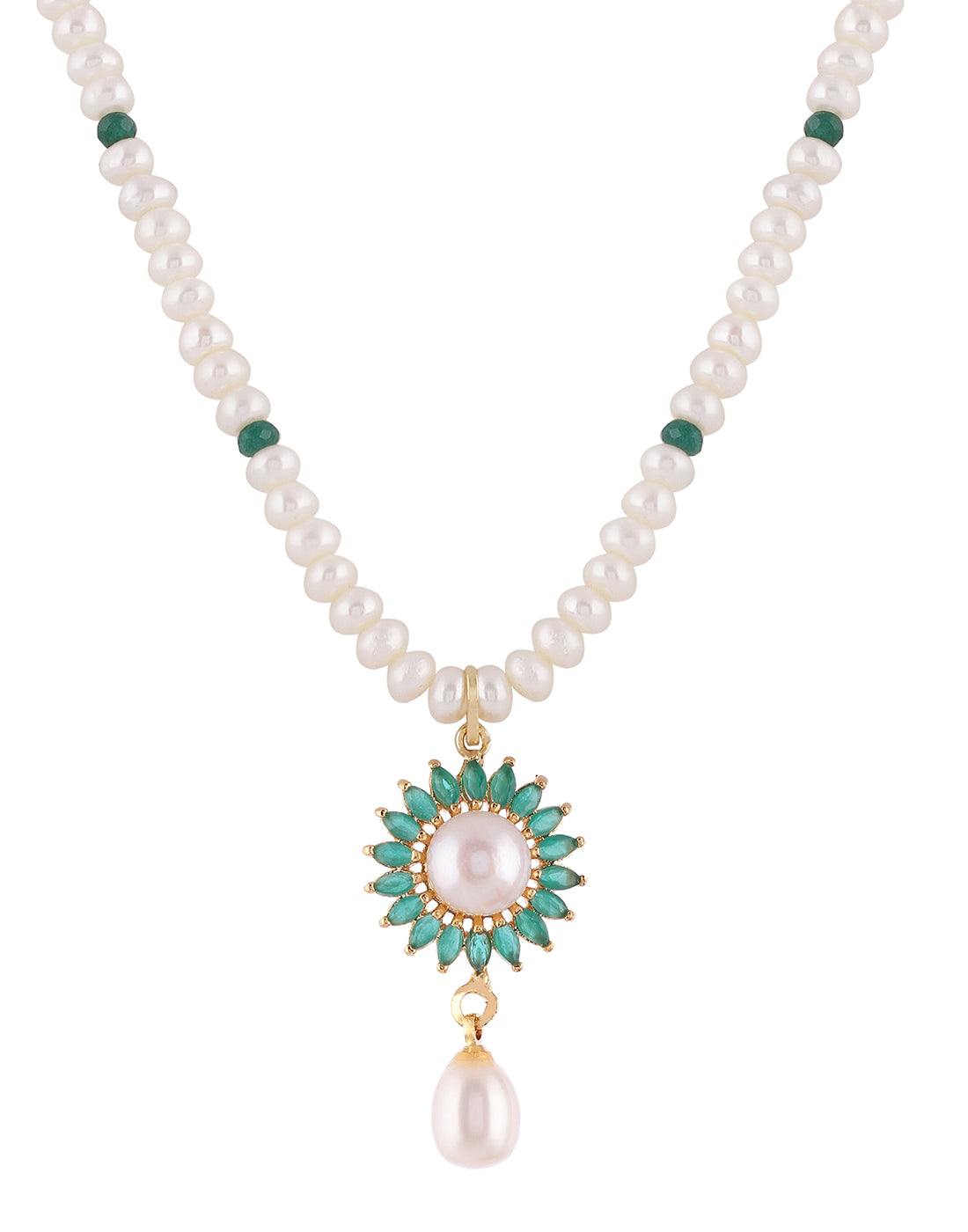 Real Natural Fresh Water Single String Pearl Set With Certificate(D.No ADPRLS985)