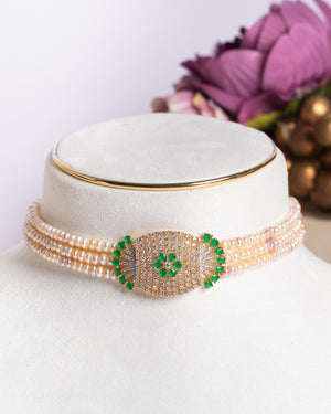 Authentic Real Natural Fresh Water Pearls Choker Set With Certificate(D.No CKR701)