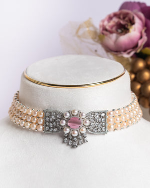 Authentic Real Natural Fresh Water Pearls Choker Set With Certificate(D.No CKR703)