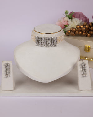 Authentic Real Natural Fresh Water Pearls Choker Set With Certificate(D.No CKR714)