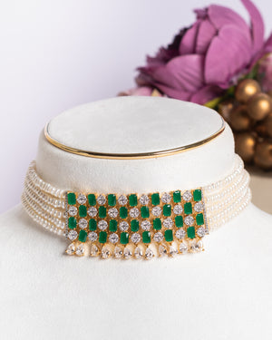 Authentic Real Natural Fresh Water Pearls Choker Set With Certificate(D.No CKR715)