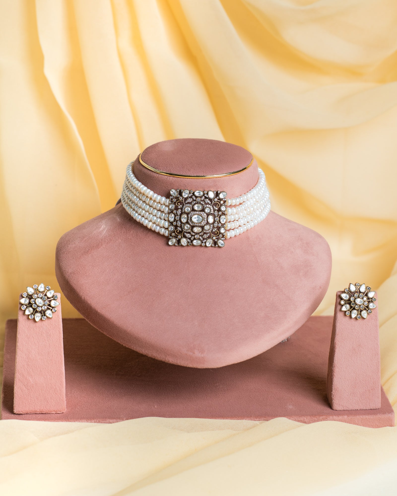 Authentic Real Natural Fresh Water Pearls Choker Set With Certificate(D.No CKR721)
