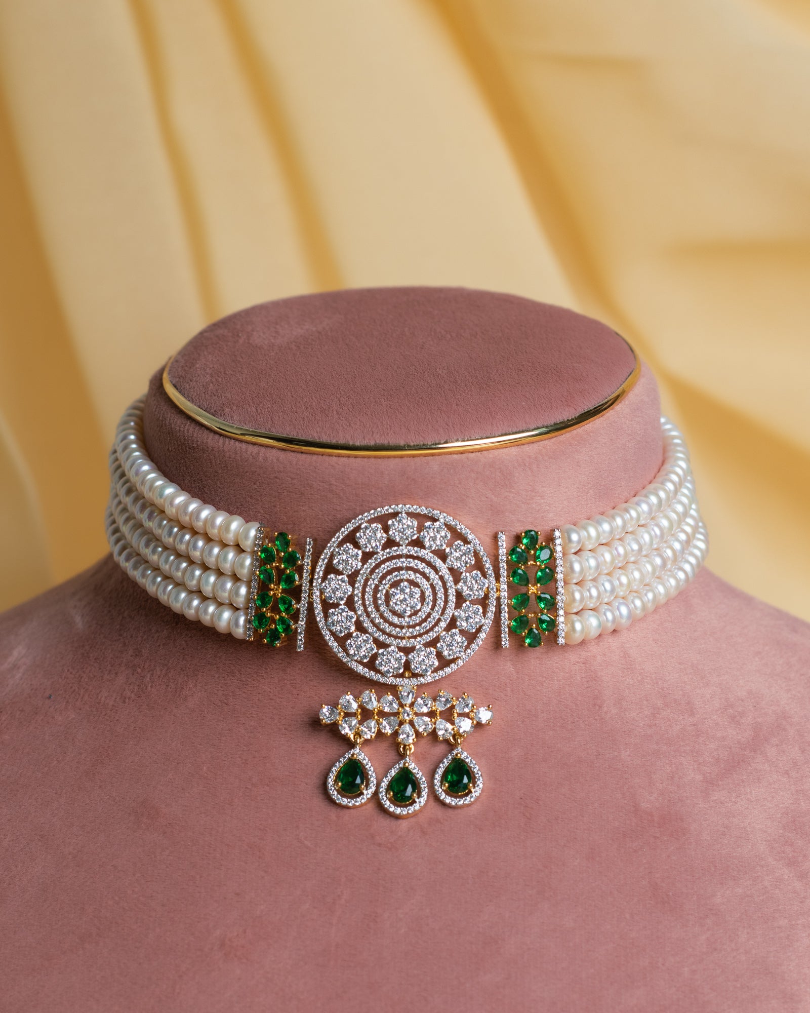 Authentic Real Natural Fresh Water Pearls Choker Set With Certificate(D.No CKR728)