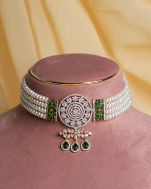 Authentic Real Natural Fresh Water Pearls Choker Set With Certificate(D.No CKR728)