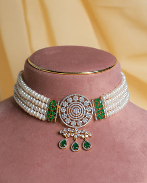 Authentic Real Natural Fresh Water Pearls Choker Set With Certificate(D.No CKR730)