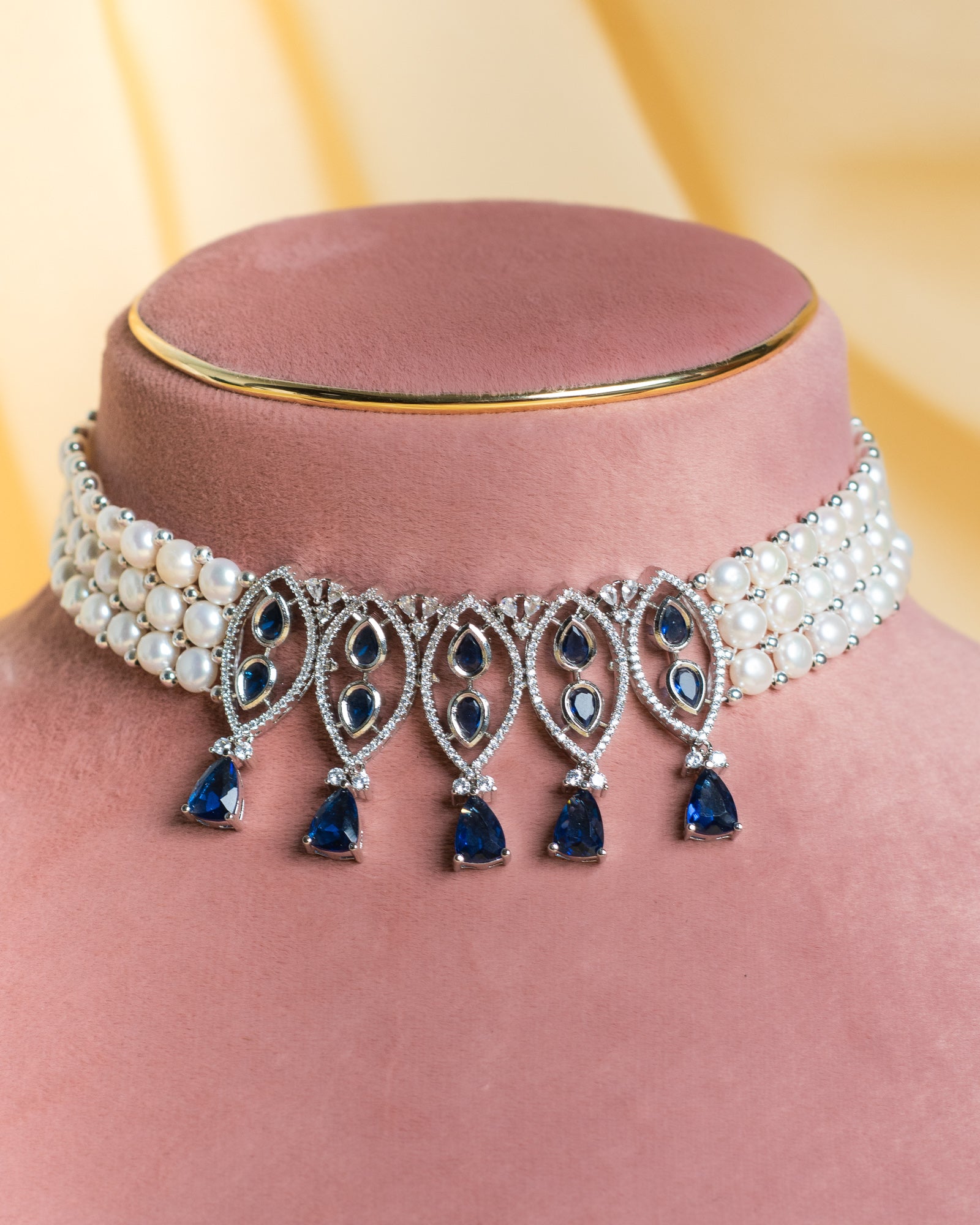 Authentic Real Natural Fresh Water Pearls Choker Set With Certificate(D.No CKR733)
