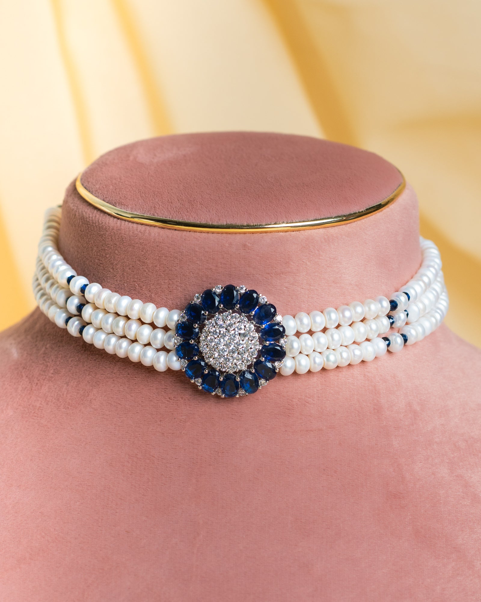 Authentic Real Natural Fresh Water Pearls Choker Set With Certificate(D.No CKR736)