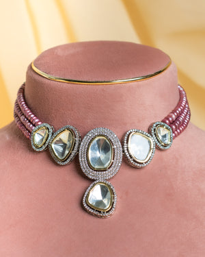 Authentic Real Natural Fresh Water Pearls Choker Set With Certificate(D.No CKR737)