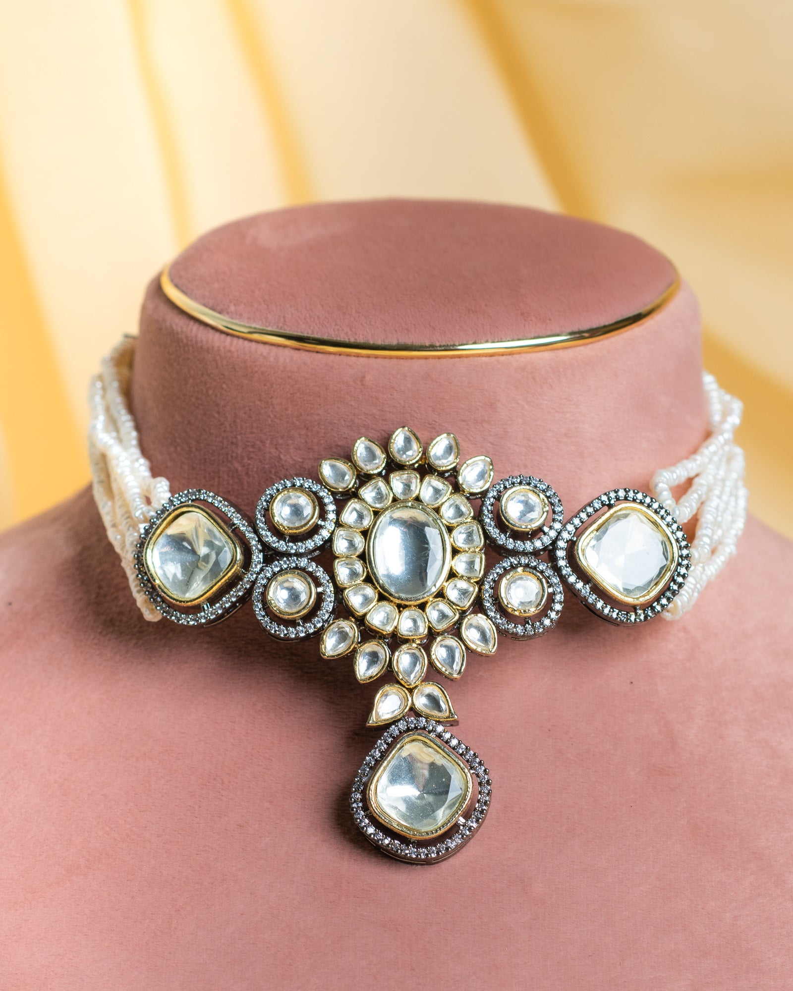 Authentic Real Natural Fresh Water Pearls Choker Set With Certificate(D.No CKR739)