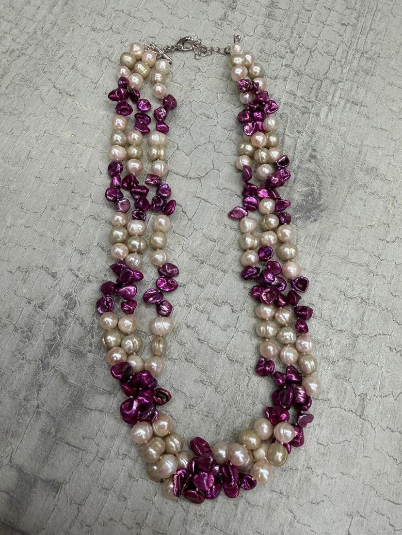 Exclusive Authentic Real Natural Fresh Water knotted Pearls Mala With Certificate(D.No NPS185)