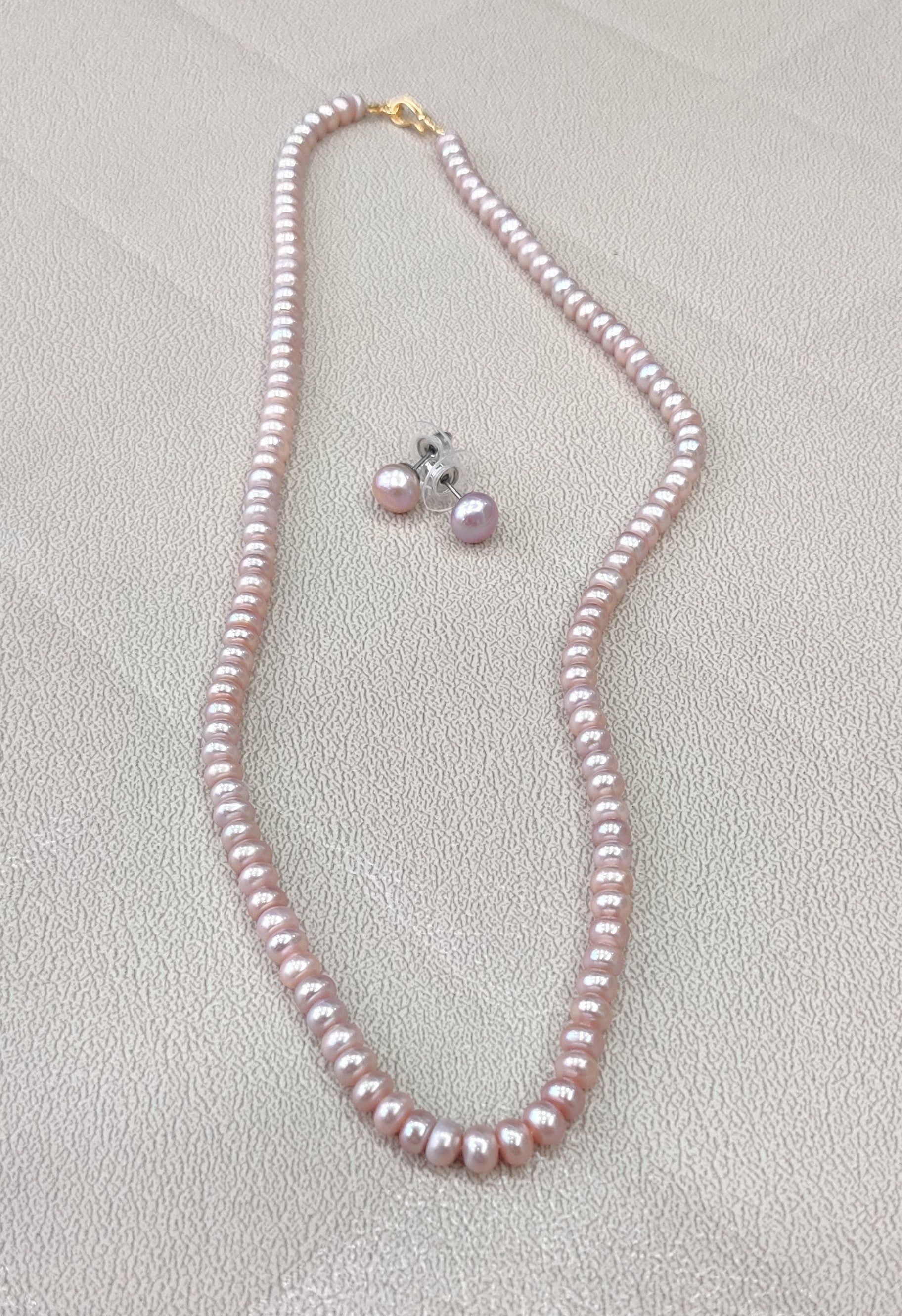 Authentic Real Natural Fresh Water Single Line Pearls Mala Set 3 MM With Certificate(D.No NPS341)